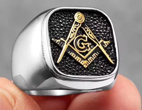 Jewelry Kitagawa x Asou Masonic Freemasonry Ring (size 7-13) Size ONE SIZE - 2 Thumbnail