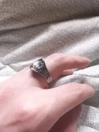 Ring Of Fire Imitation Moonstone Ring Size ONE SIZE - 4 Thumbnail