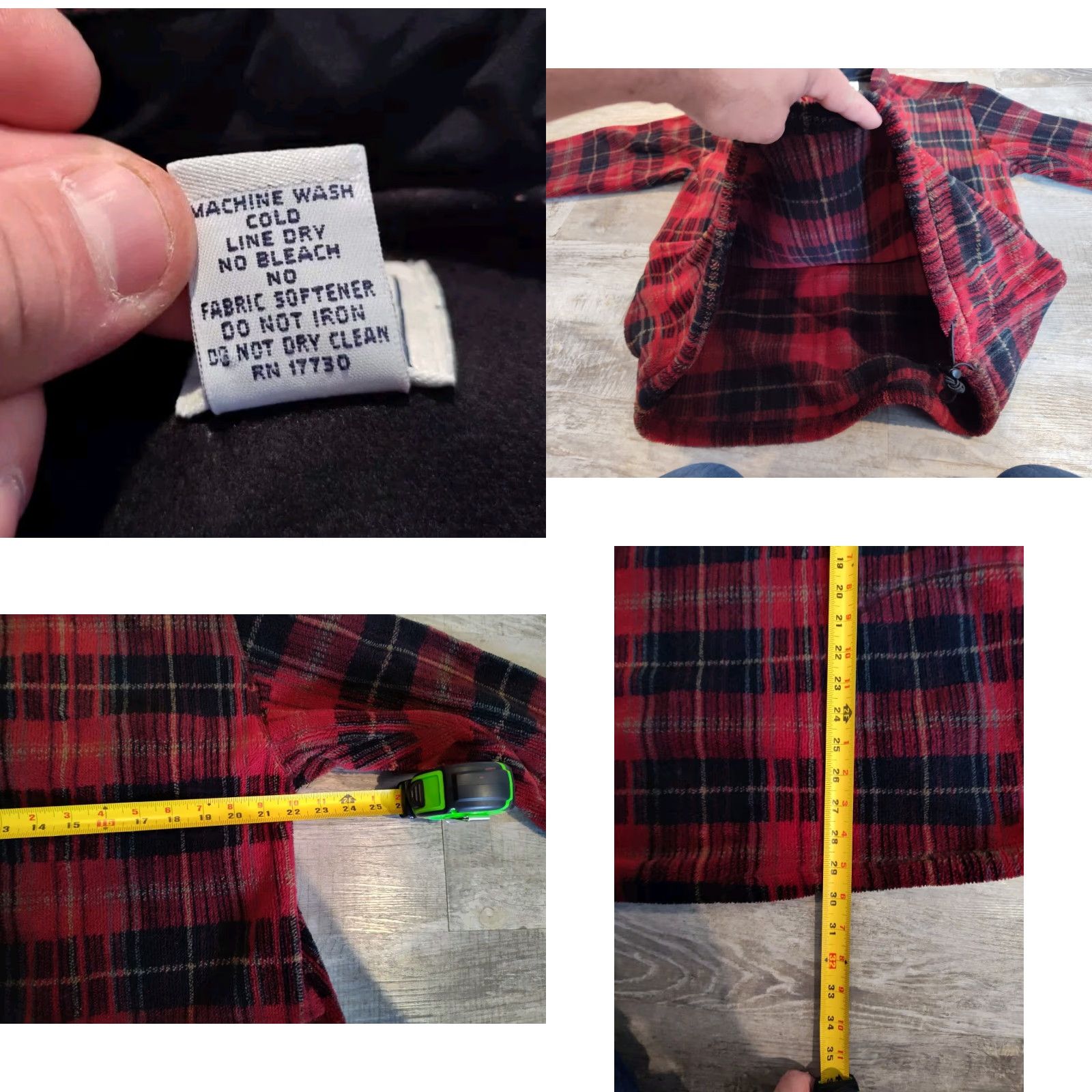 Vintage VINTAGE Field Gear Fleece Sweater Mens LT Buffalo Plaid USA Made 1990s Red & Black Button Cotton Knit Shirt Mens Size US L / EU 52-54 / 3 - 8 Thumbnail