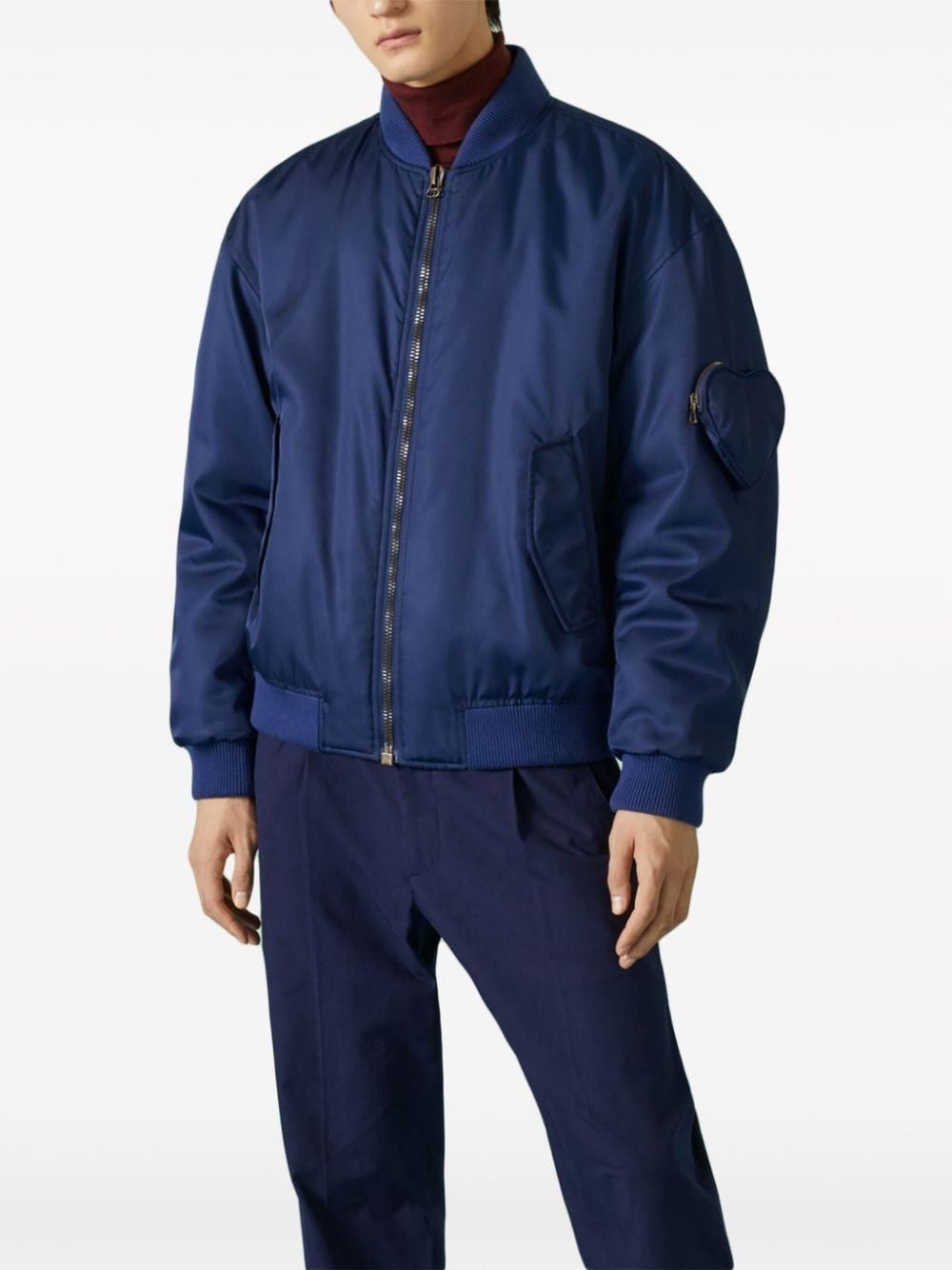 Gucci o1s1wg110125 Nylon Jacket With Embroidered Patch Navy Blue Size US S / EU 44-46 / 1 - 3 Thumbnail