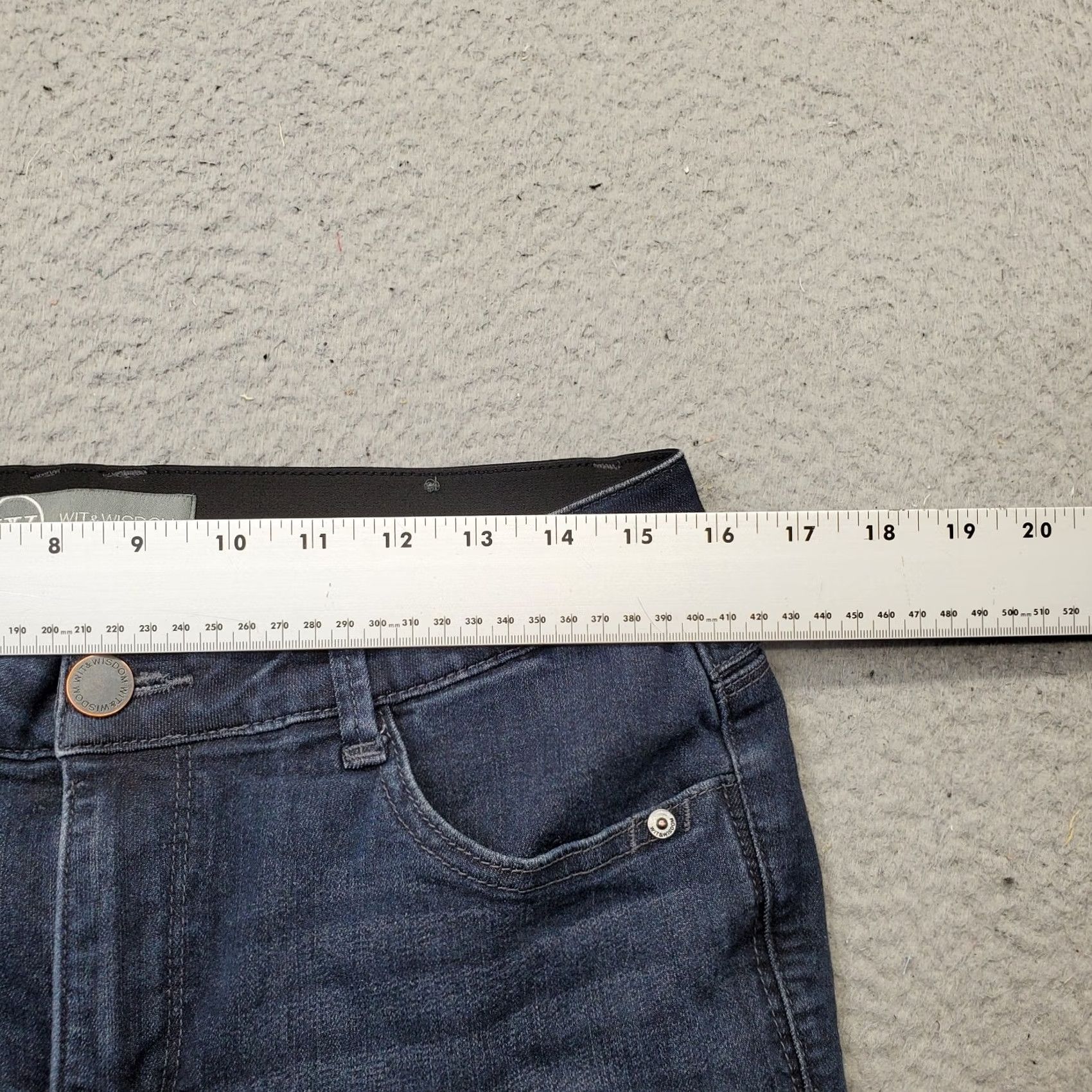 Vintage Wit & Wisdom Jeans Womens 10 Bootcut Blue Denim Slim Fit L157BBEA Size 32" / US 10 / IT 46 - 6 Thumbnail
