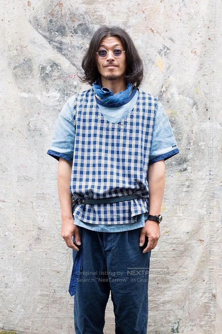 Porter Classic porter classic blue checkered vest. Size US S / EU 44-46 / 1 - 6 Thumbnail