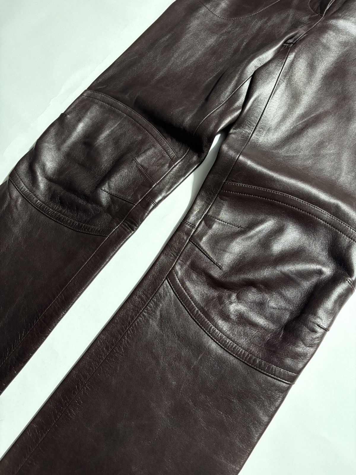 Louis Vuitton VINTAGE LOUIS VUITTON BIKER LEATHER PANTS Size 25" / US 0 / IT 36 - 4 Thumbnail