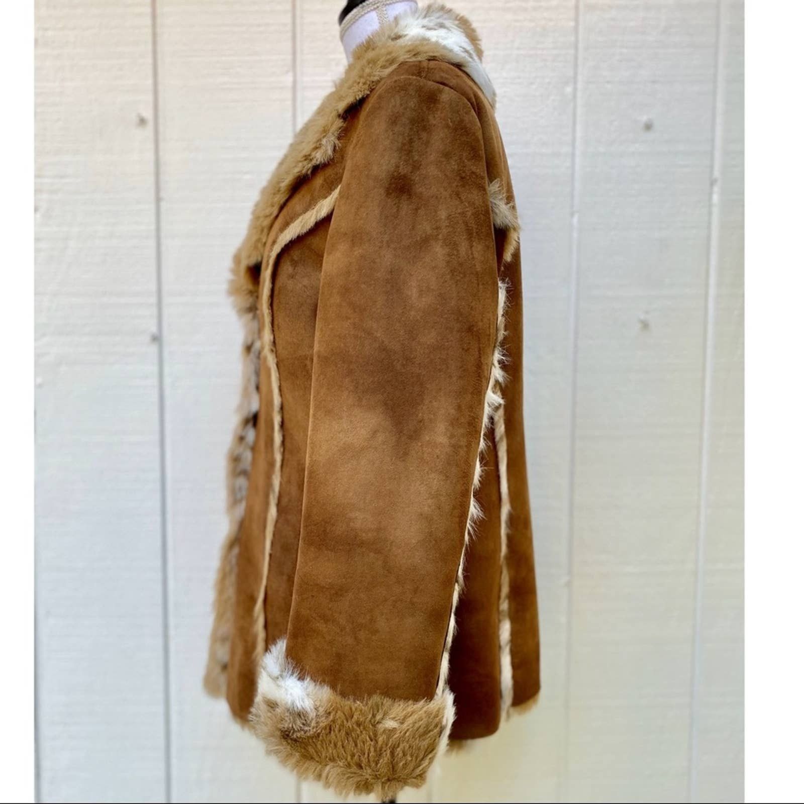 REGAL Vintage Regal Faux Fur & Suede Winter Co… Size L / US 10 / IT 46 - 5 Thumbnail