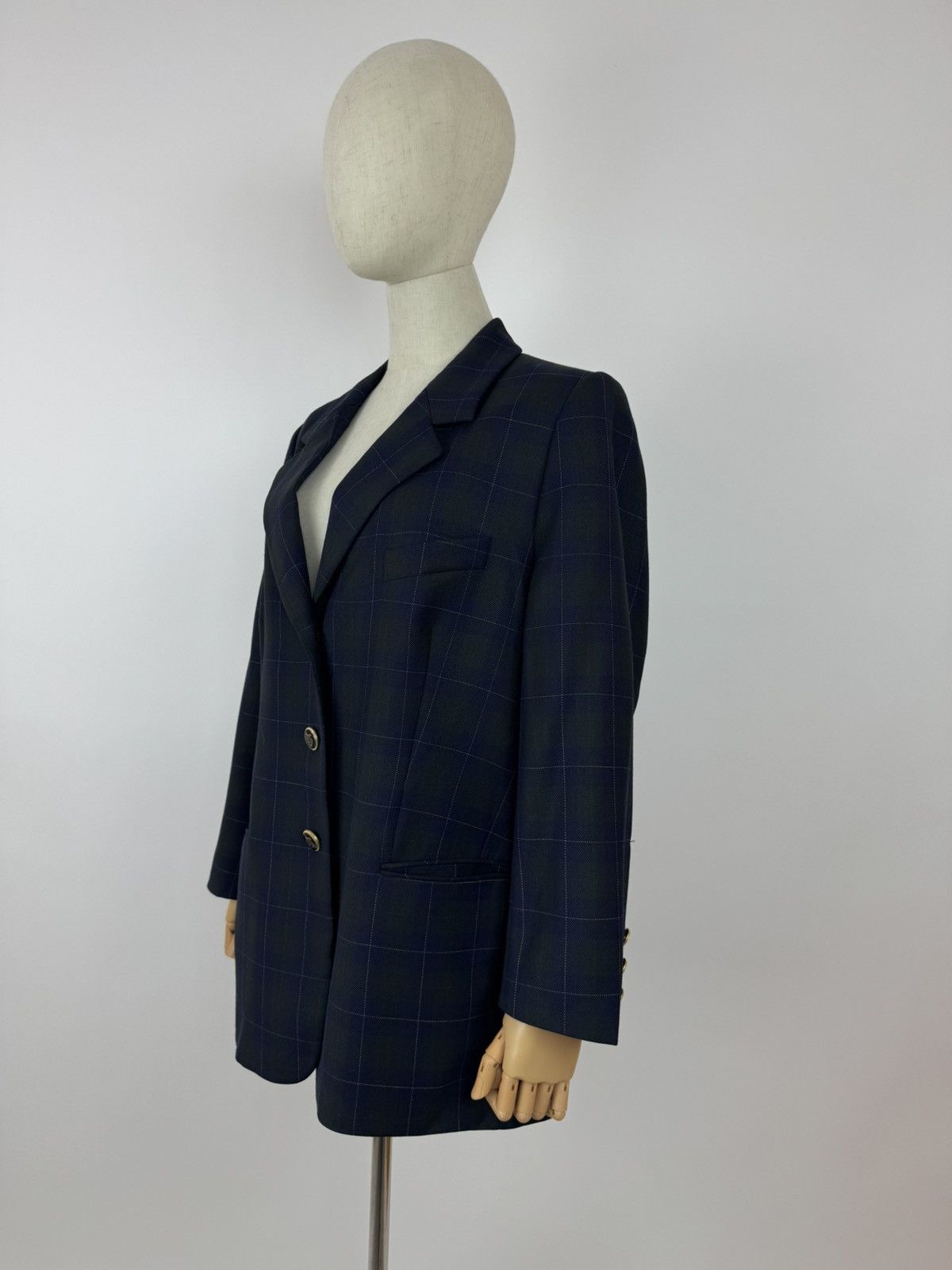 Other Delmod Blazer Wool blend Plaid Jacket Vintage Preppy Style Size XL / US 12-14 / IT 48-50 - 3 Thumbnail