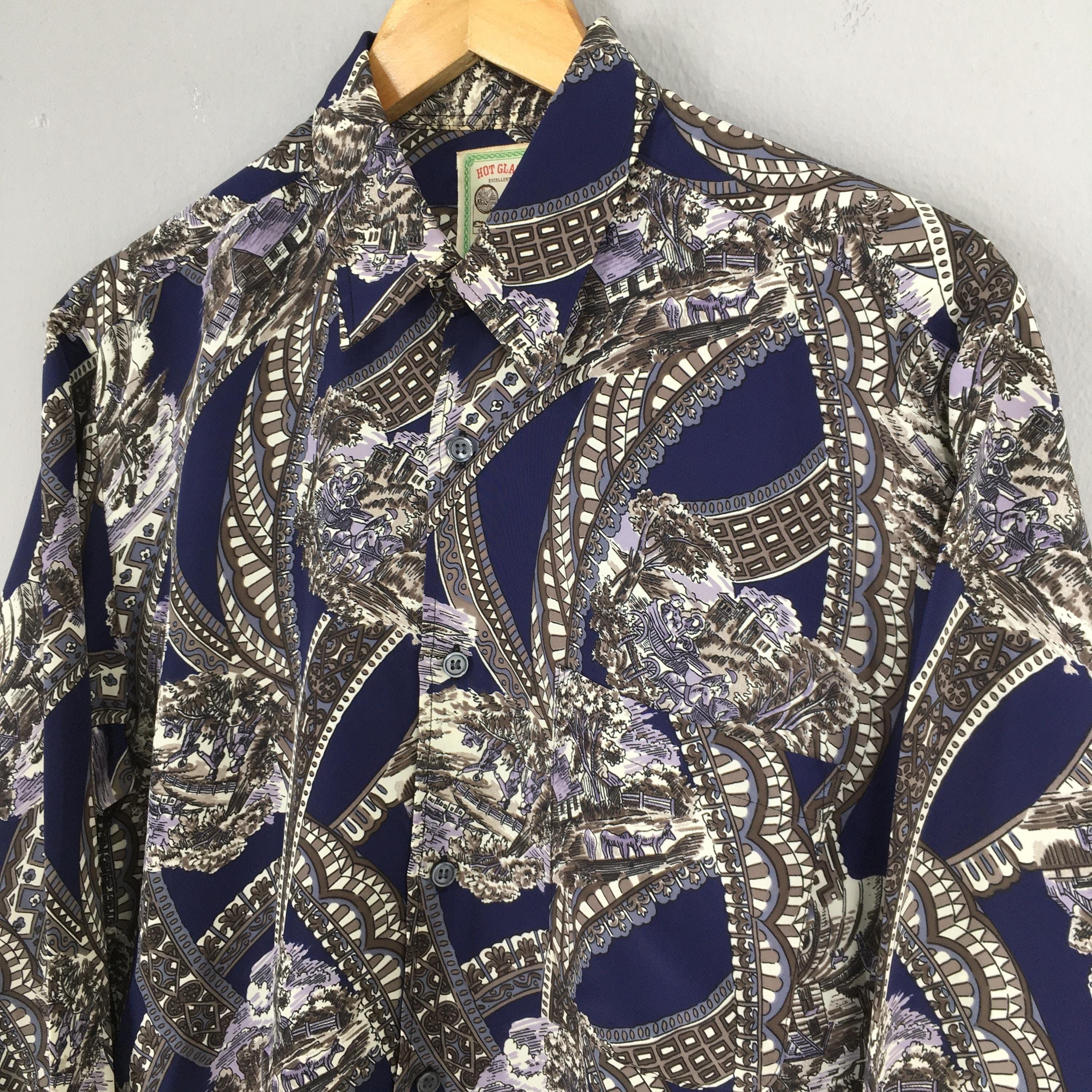 Other Vintage 90s Novelty Baroque Pop Art Polyester Shirt Medium Size US M / EU 48-50 / 2 - 3 Thumbnail