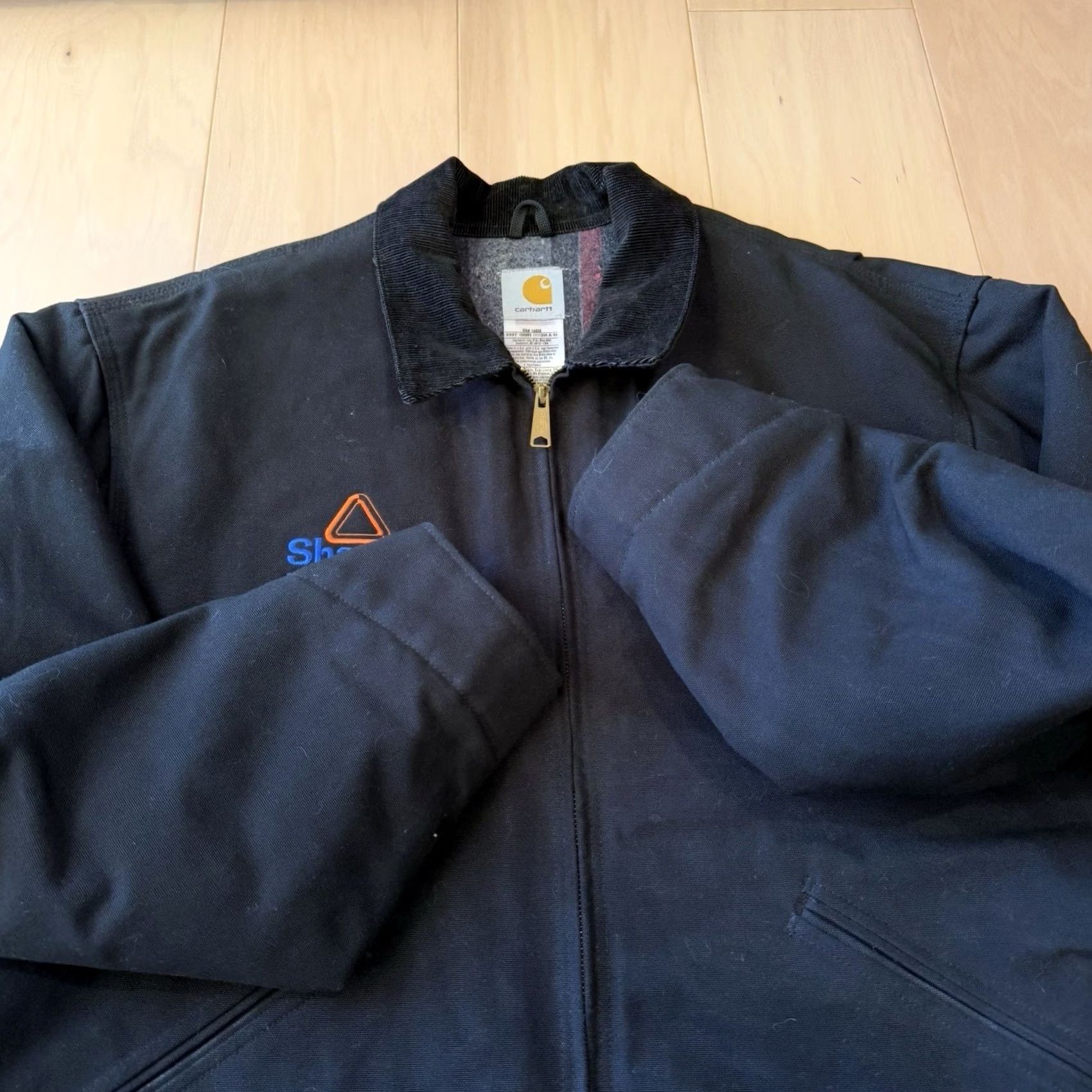 Carhartt VINTAGE Carhartt Jacket Mens 52 Black Detroit Heavy Workwear Full Zip Bomber J01 Made USA Size US L / EU 52-54 / 3 - 4 Thumbnail