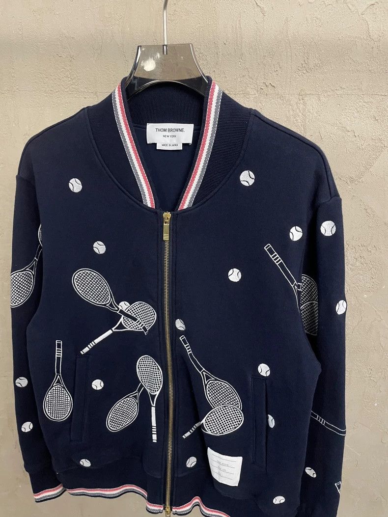 Thom Browne Thom Browne size1 Blue Tibetan embroidered tennis zipper co Size US S / EU 44-46 / 1 - 4 Thumbnail