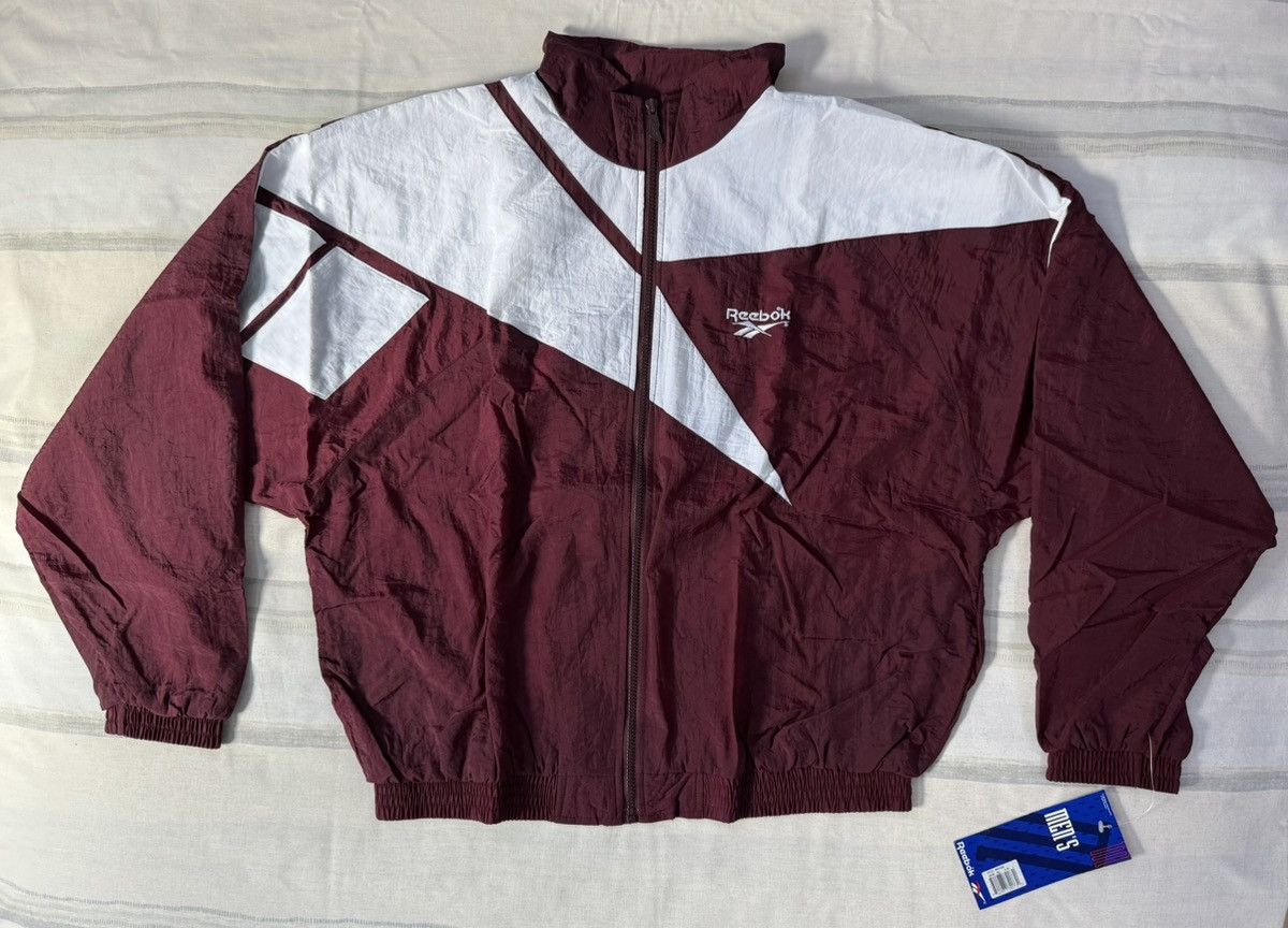 Reebok Vintage 1990s Reebok Warmup Full Tracksuit Maroon Size L Size US L / EU 52-54 / 3 - 4 Thumbnail
