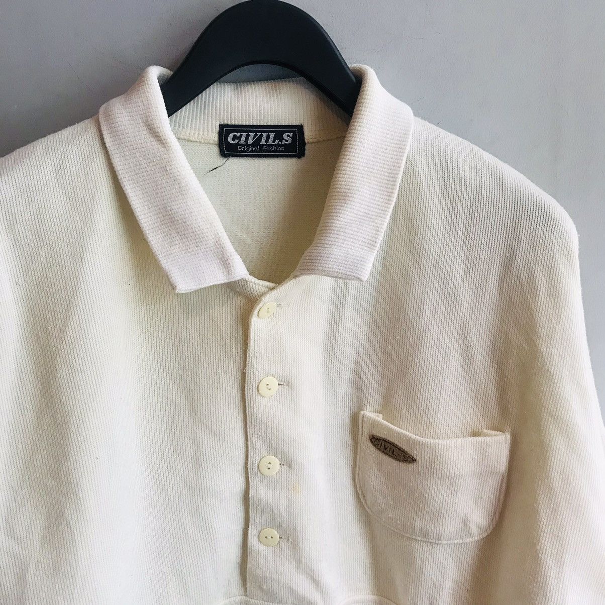 20471120 × Vintage Japanese Collar Neck Polo Sweatshirt Size US S / EU 44-46 / 1 - 1 Thumbnail