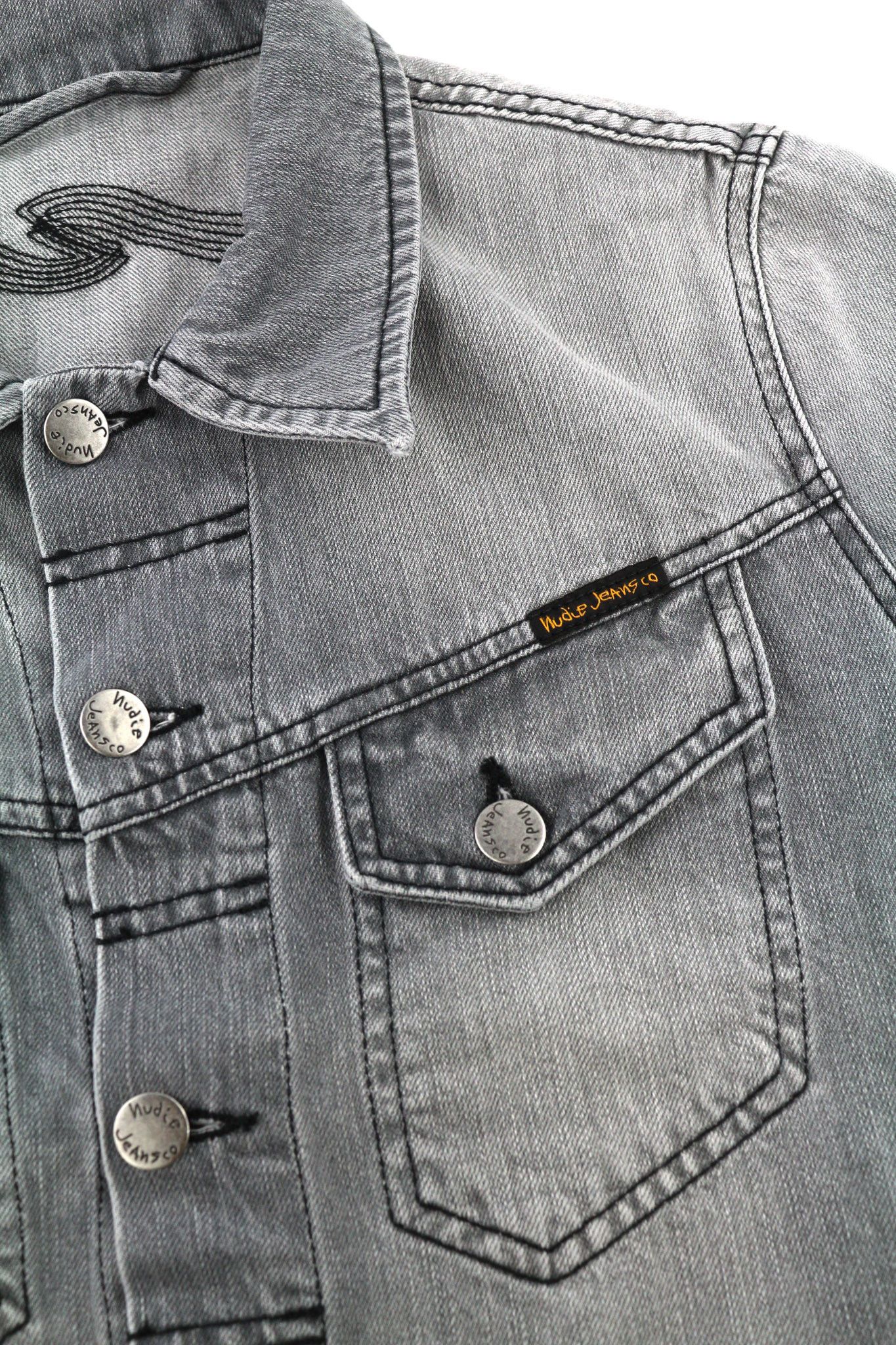 Nudie Jeans CONNY S Sunbleached Black Grey Jacket 81620 Size US S / EU 44-46 / 1 - 6 Thumbnail