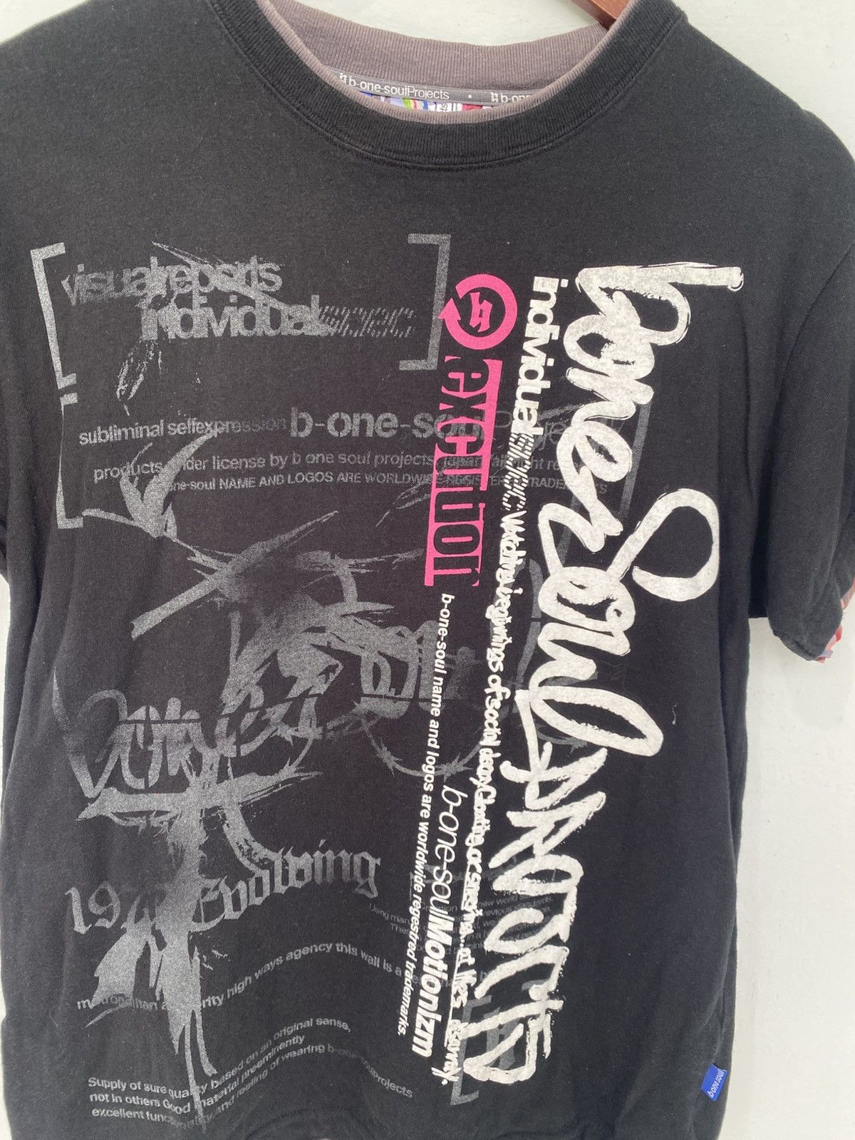 Japanese Brand B one soul double poem hip hop y2k t shirt Size US M / EU 48-50 / 2 - 2 Thumbnail