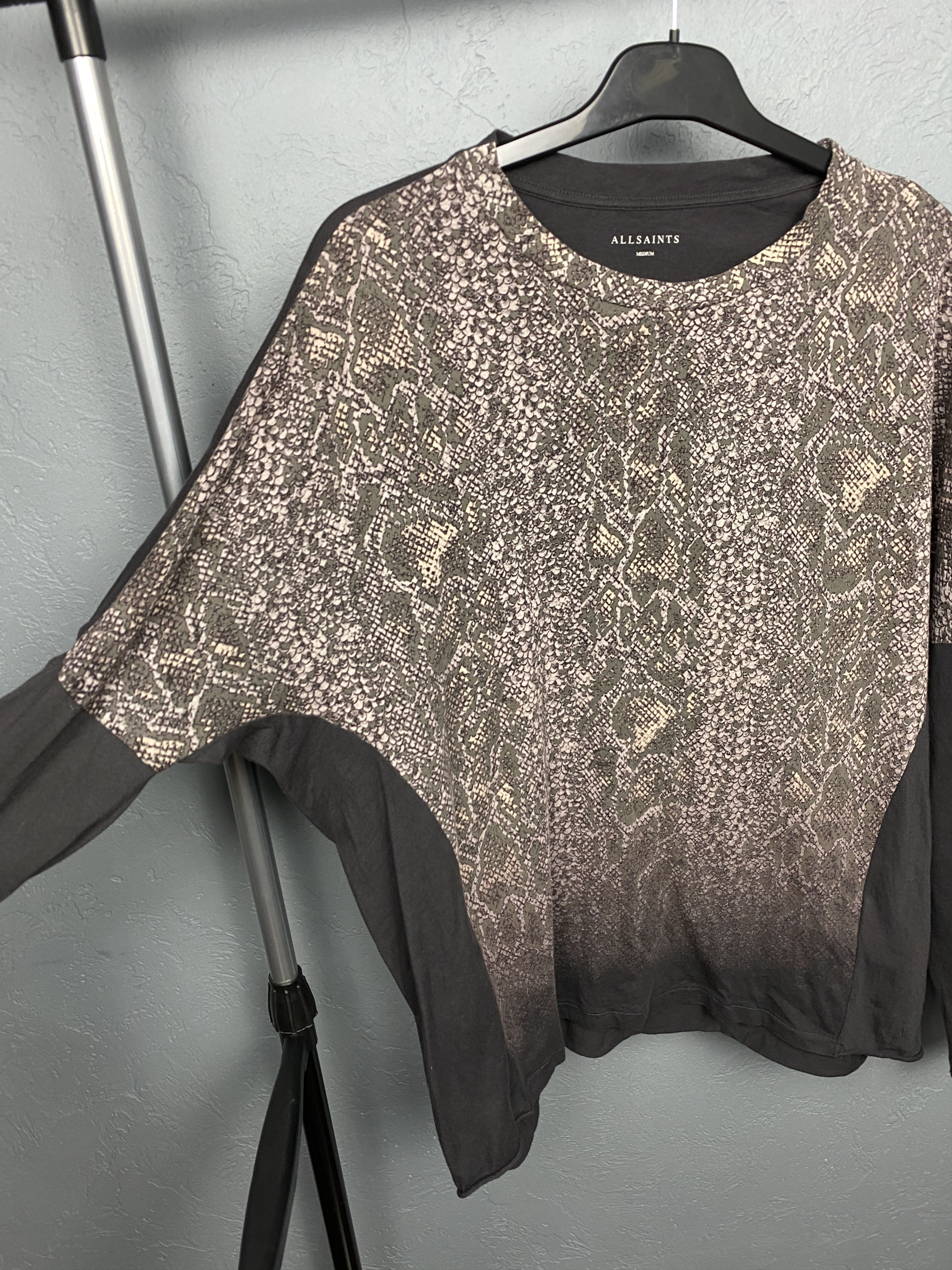 Allsaints Allsaints Womens KAA Wave Long Sleeve T-Shirt Size M / US 6-8 / IT 42-44 - 4 Thumbnail