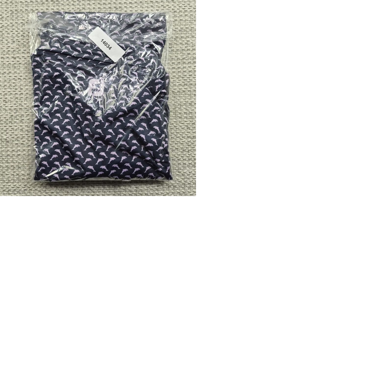Footjoy FootJoy Polo Golf Shirt Mens XL Blue Dolphin Print Performance Stretch Knit Size US XL / EU 56 / 4 - 9 Thumbnail