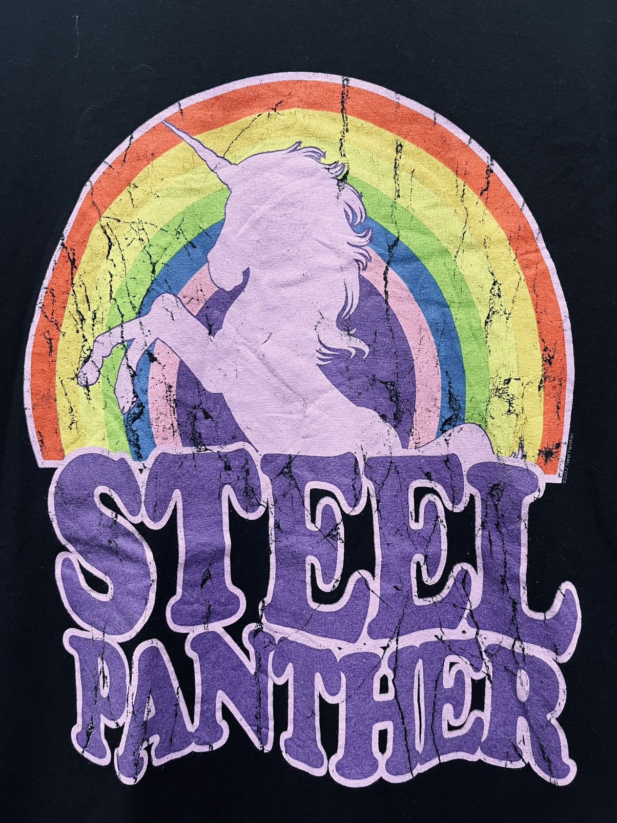 Band Tees Steel Panther Unicorn Gleam Comedy Rock Band Tshirt Vtg Size US M / EU 48-50 / 2 - 2 Thumbnail