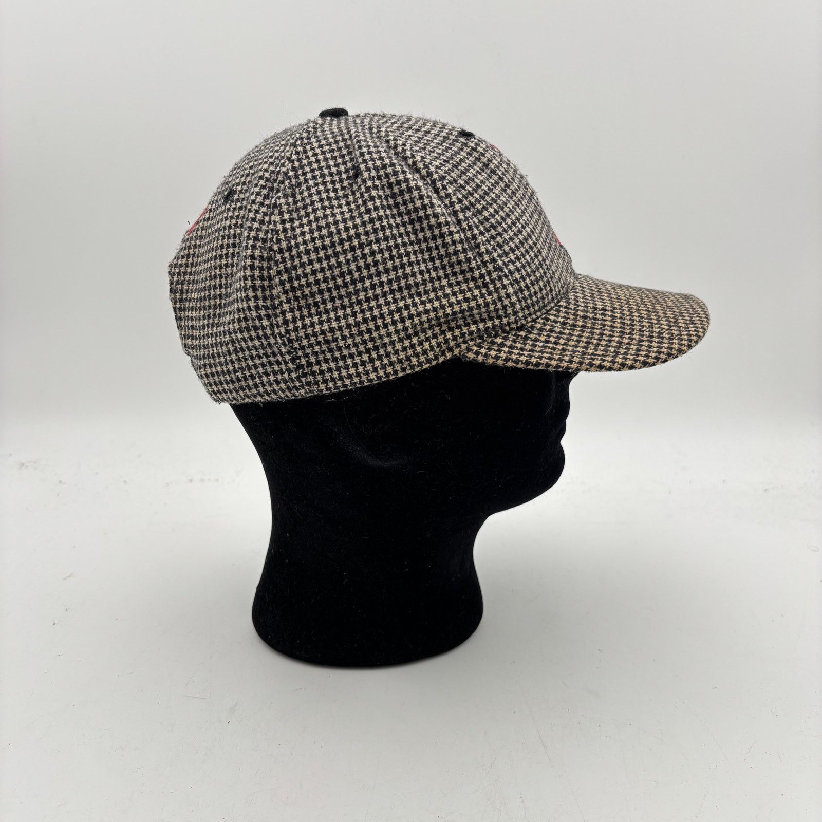 Stussy × Vintage Vintage 90s Stussy Houndstooth S Crown Logo Snapback Hat Size ONE SIZE - 3 Thumbnail