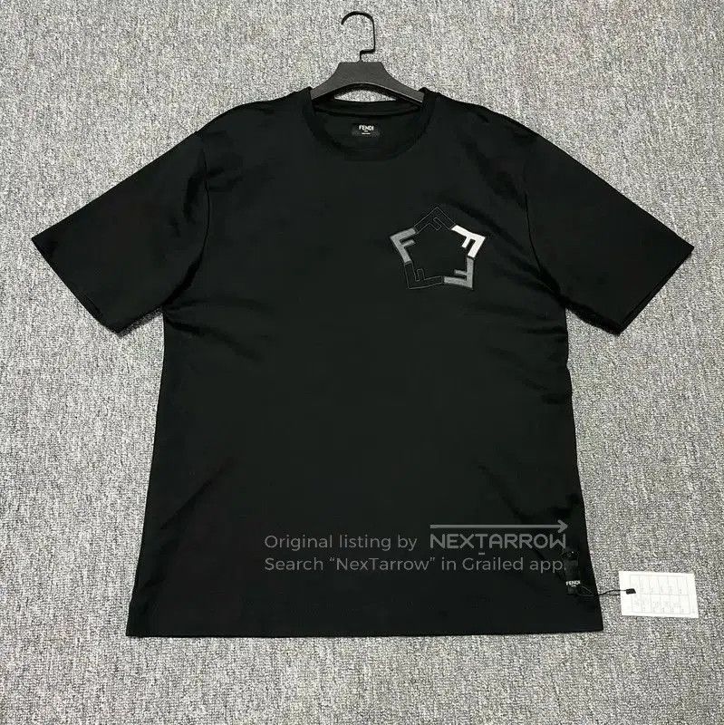 Fendi Fendi Men's Black Cotton Summer T-Shirt . Size US M / EU 48-50 / 2 - 1 Thumbnail