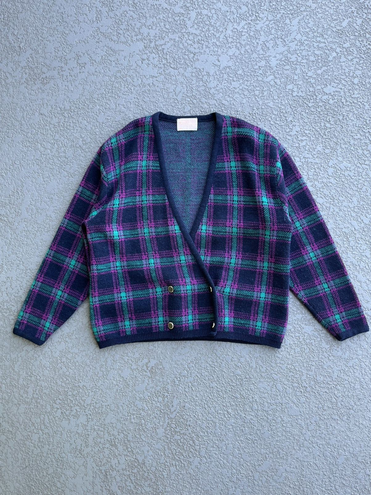 Pendleton Vintage 80s Pendleton Checkered Cardigan Size US L / EU 52-54 / 3 - 2 Thumbnail