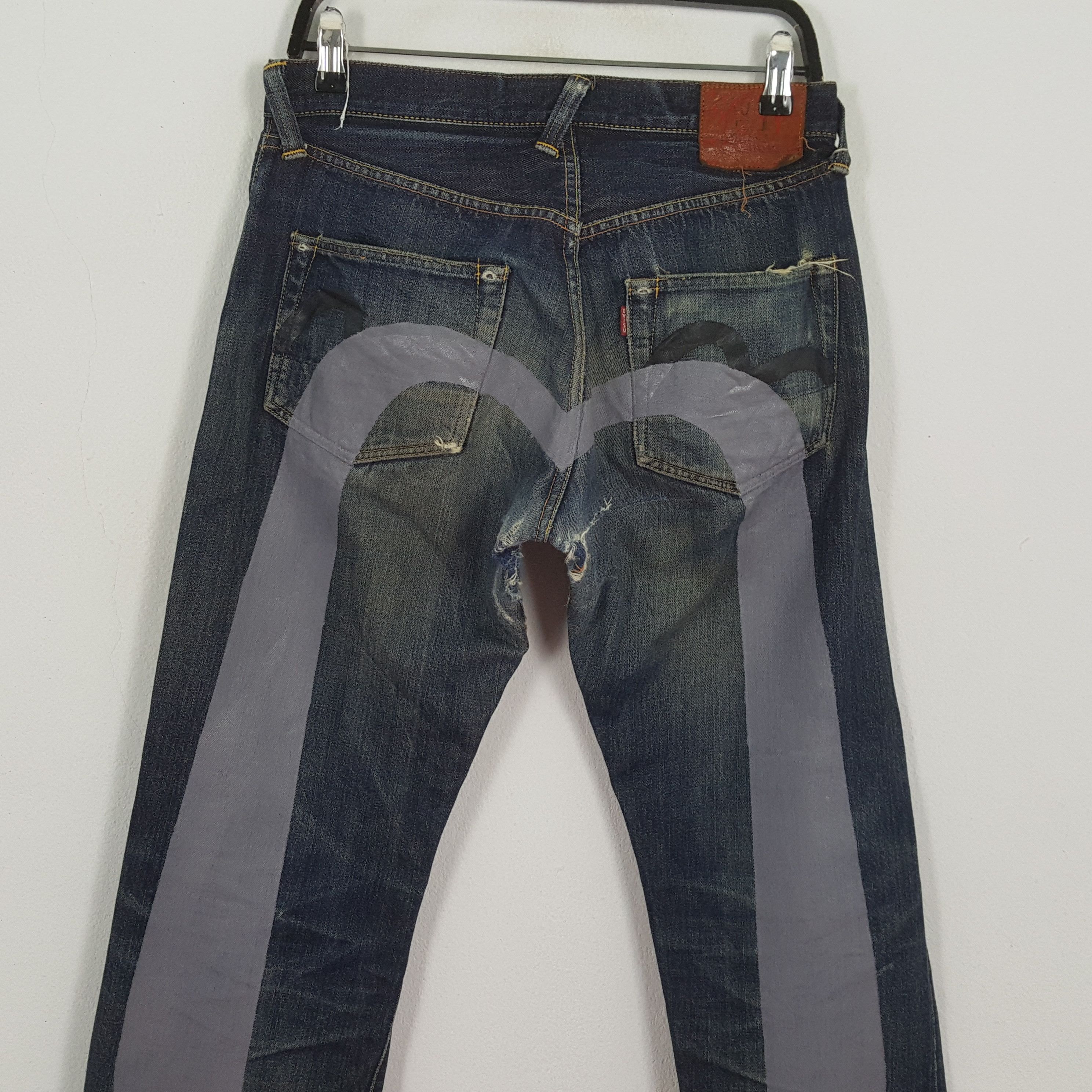 Vintage EVISU Japanese Brand Streetwear Custom Daicock Jeans Size US 29 - 2 Thumbnail