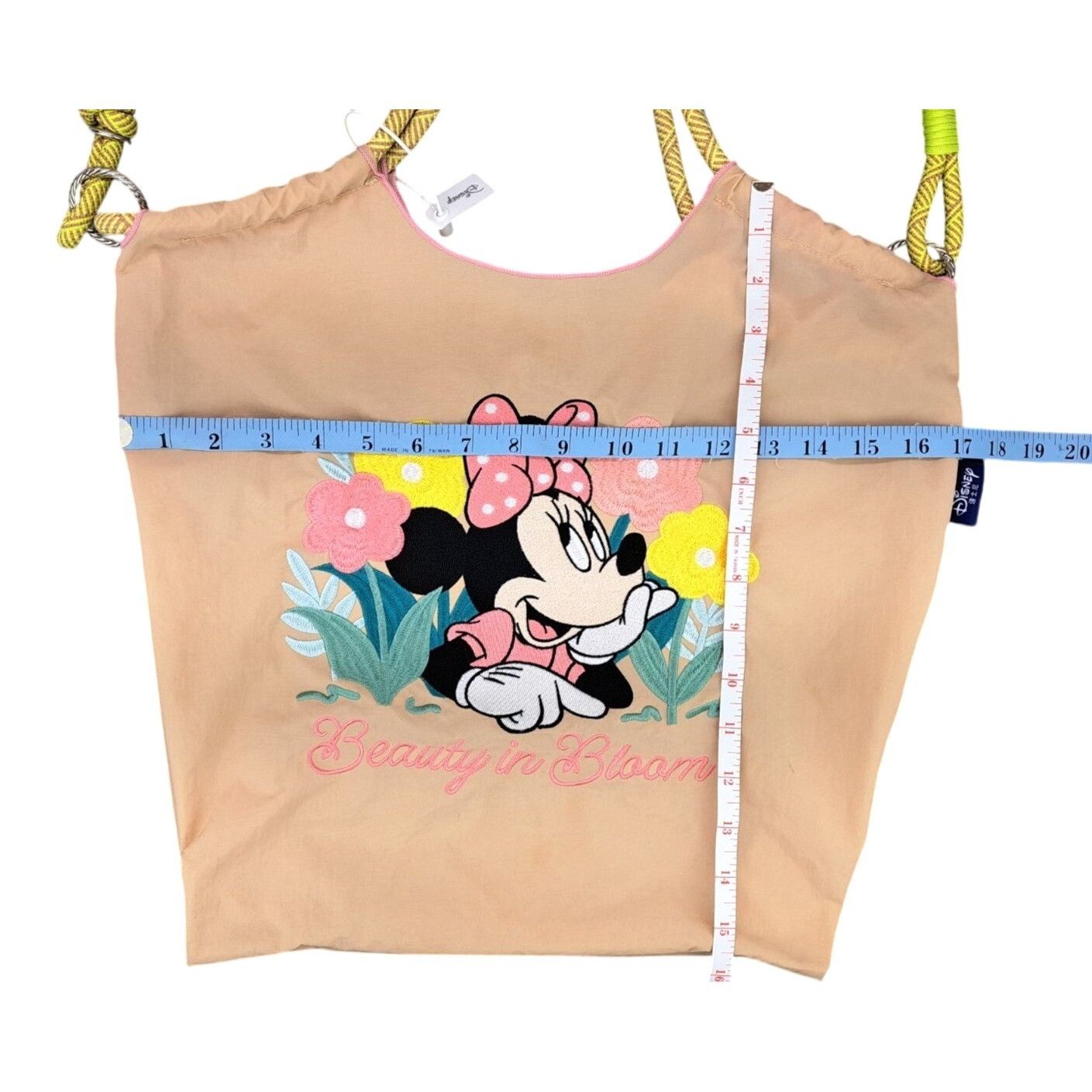 Disney Disney Minnie Mouse Beauty In Bloom Tan Tote Bag Embroidered Size ONE SIZE - 10 Thumbnail