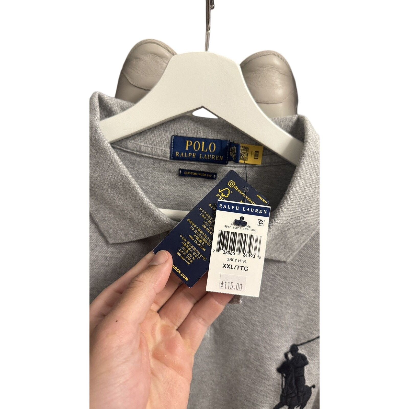 Polo Ralph Lauren Polo Ralph Lauren Big Pony Custom Slim Fit Mesh Polo Shirt Size US M / EU 48-50 / 2 - 2 Thumbnail