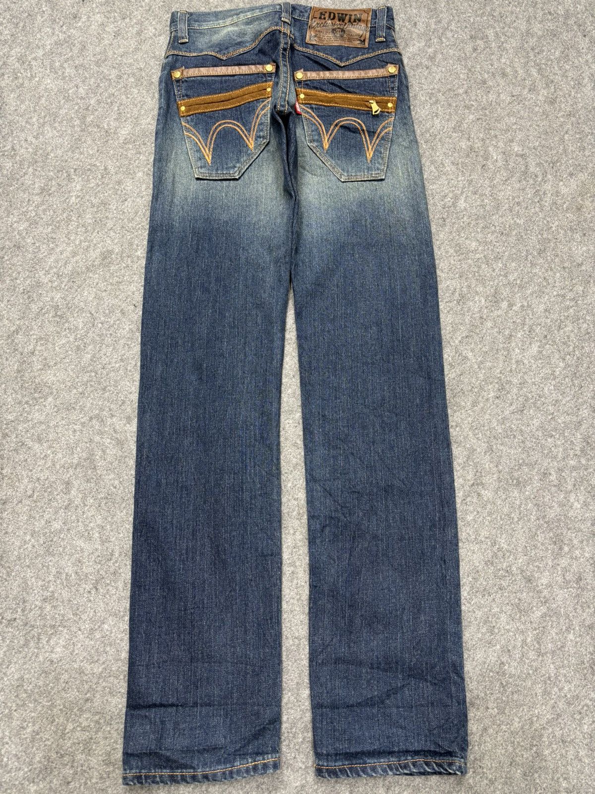 Edwin 💥Insane Rust Wash💥Sick Edwin Stone Wash Slim Denim F654 Size US 29 - 18 Thumbnail