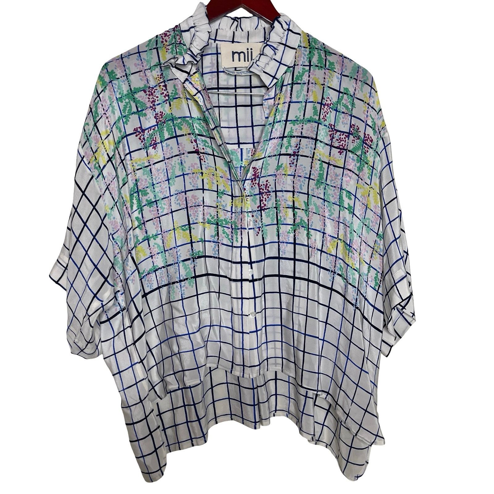 Other MII Collection 100% silk printed Japanese Sakura blouse sz S Size S / US 4 / IT 40 - 1 Thumbnail