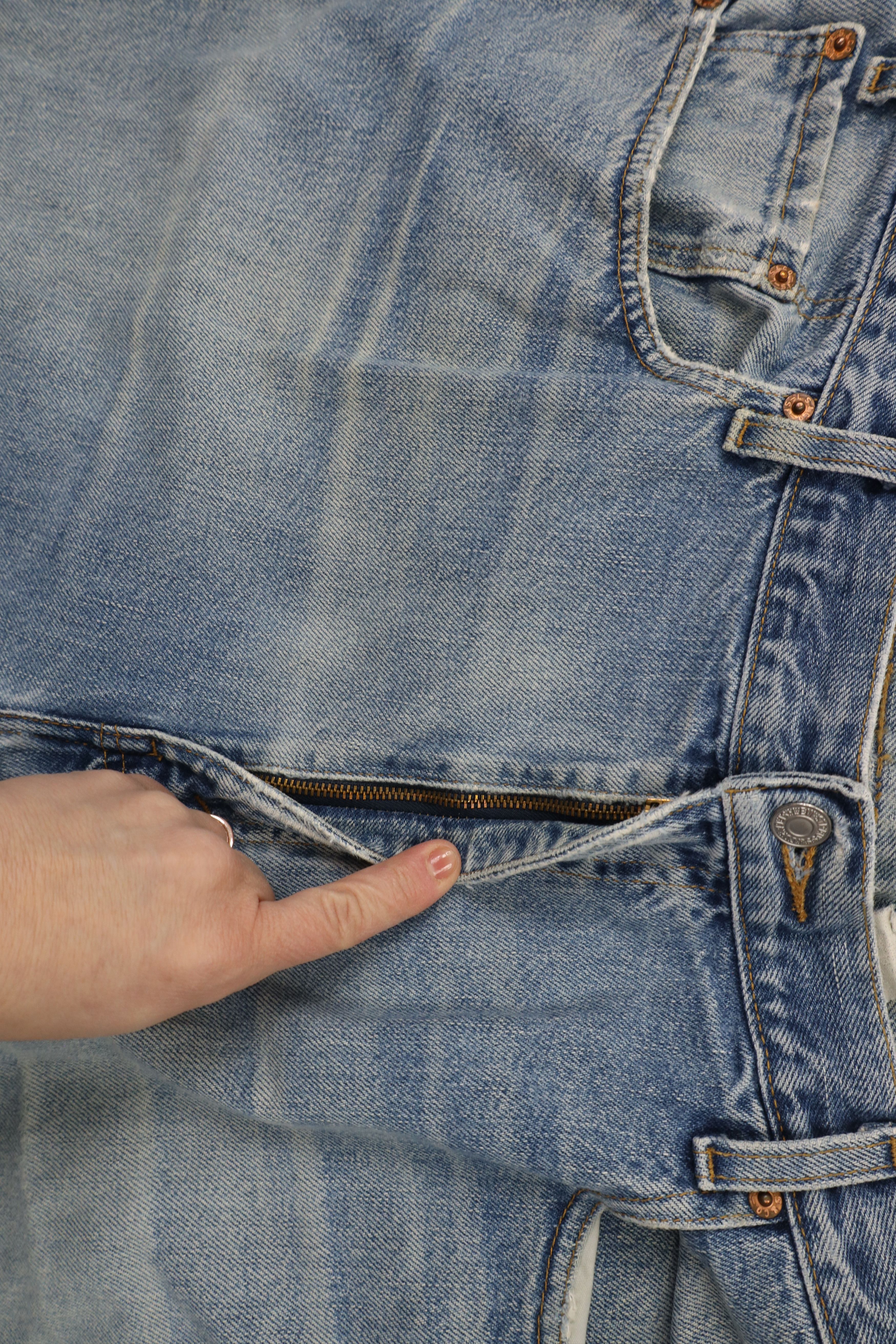 Levi's × Vintage Vintage 90s Levis 550 Relaxed Fit Denim Jeans Blue Cotton Size US 42 / EU 58 - 6 Thumbnail