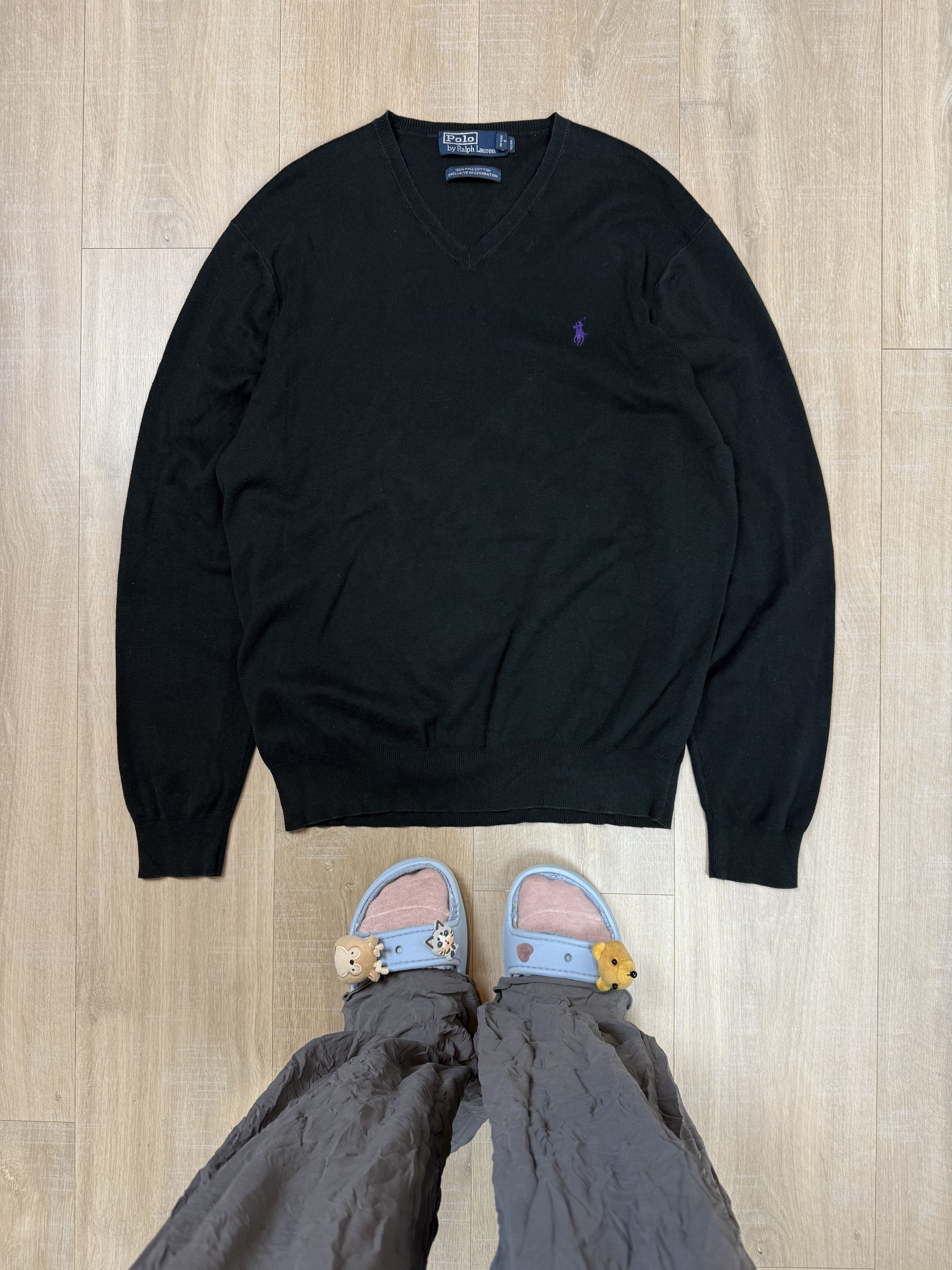 Polo Ralph Lauren Vintage 90s Polo by Ralph Lauren V-neck Sweater Size US L / EU 52-54 / 3 - 1 Thumbnail