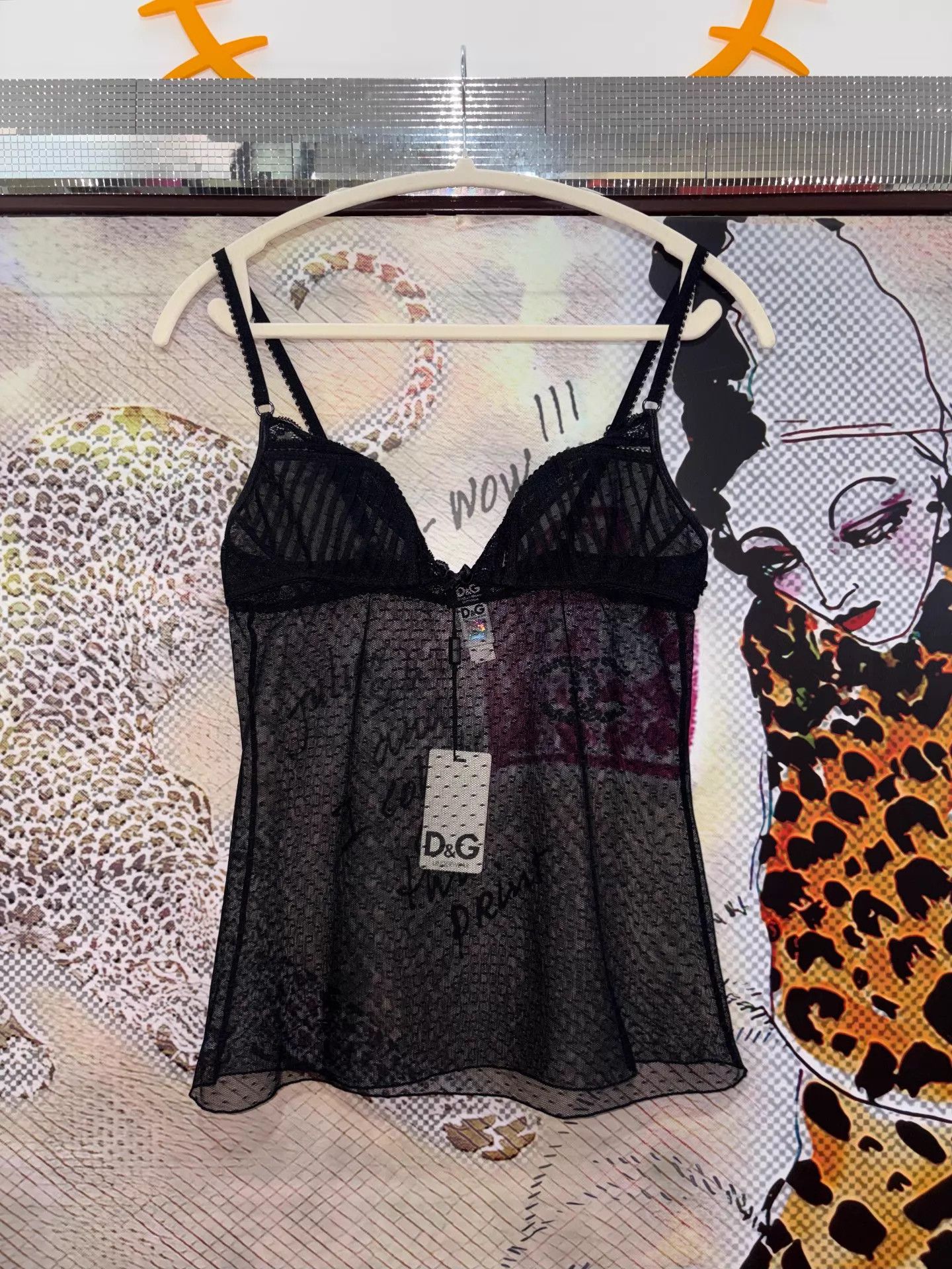 Dolce & Gabbana D&G Vintage Sheer Polka Dot Camisole 40 NWT Size S / US 4 / IT 40 - 5 Thumbnail