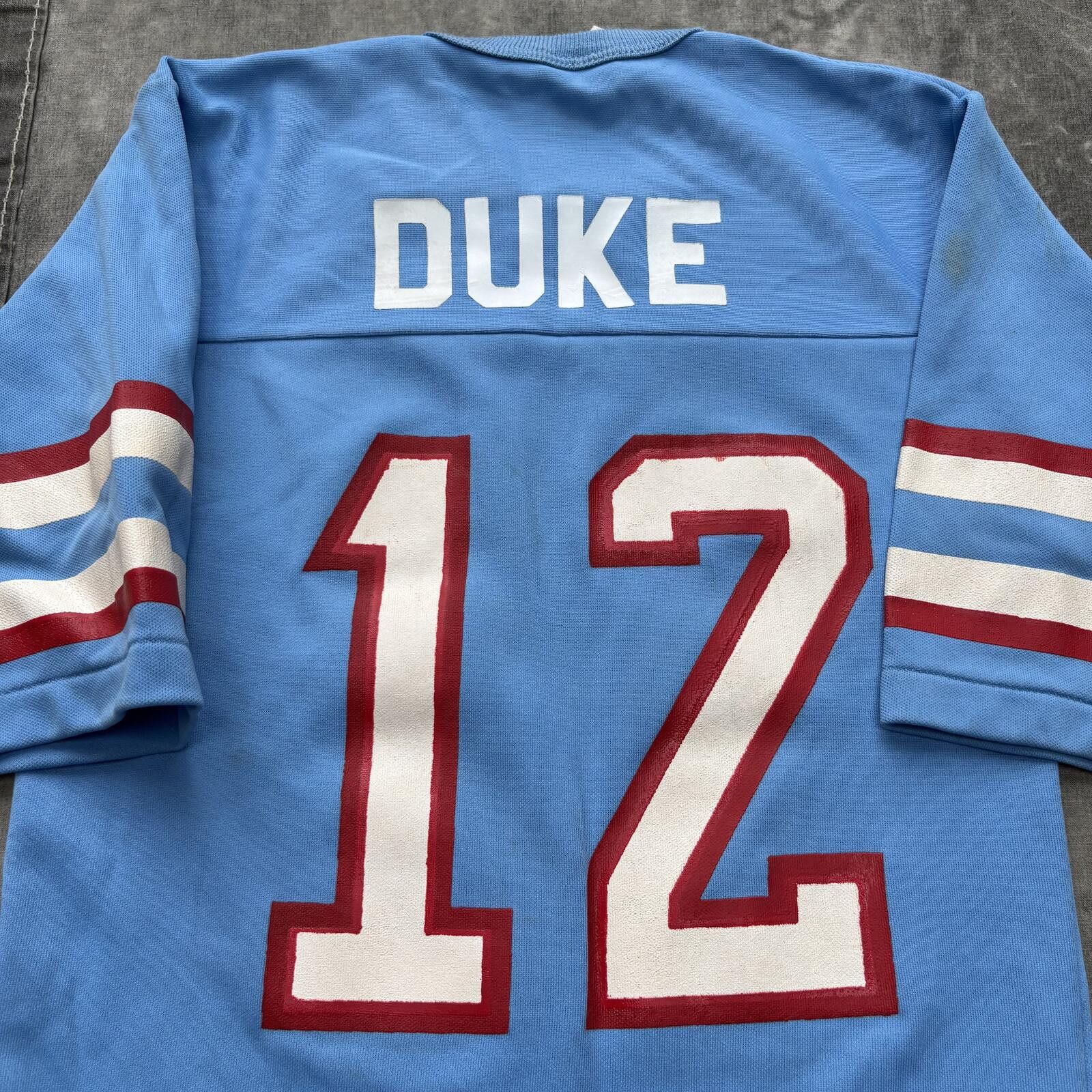 NFL Vintage 80s Houston Oilers NFL #12 Duke Football Jersey Size US XS / EU 42 / 0 - 5 Thumbnail