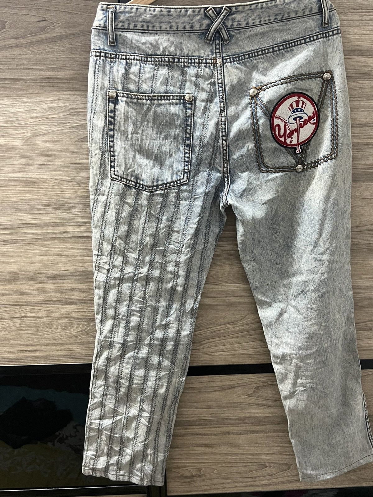 MLB × Vintage Classic jeans MLB New York Yankee pants LB 03 Size US 32 / EU 48 - 5 Thumbnail