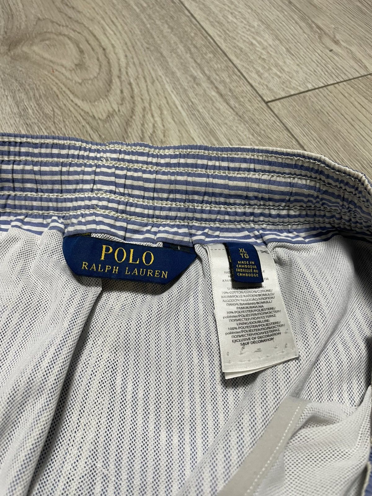 Polo Ralph Lauren Rare Polo Ralph Lauren Custom Striped Swimming Shorts Logo Size US 36 / EU 52 - 19 Thumbnail