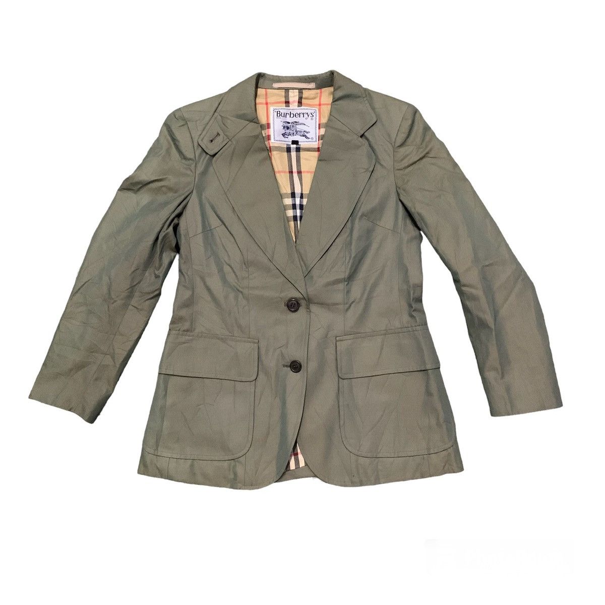 Burberry × Designer × Vintage Vintage Burberrys Trench Coat Indigo Two Tones Colourways Size US S / EU 44-46 / 1 - 1 Thumbnail