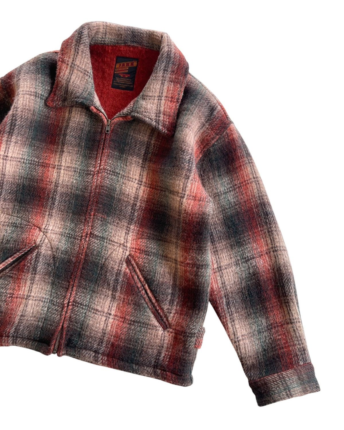 Japanese Brand JAKE Wool Shadow Plaid Blouson Jacket Size US L / EU 52-54 / 3 - 6 Thumbnail