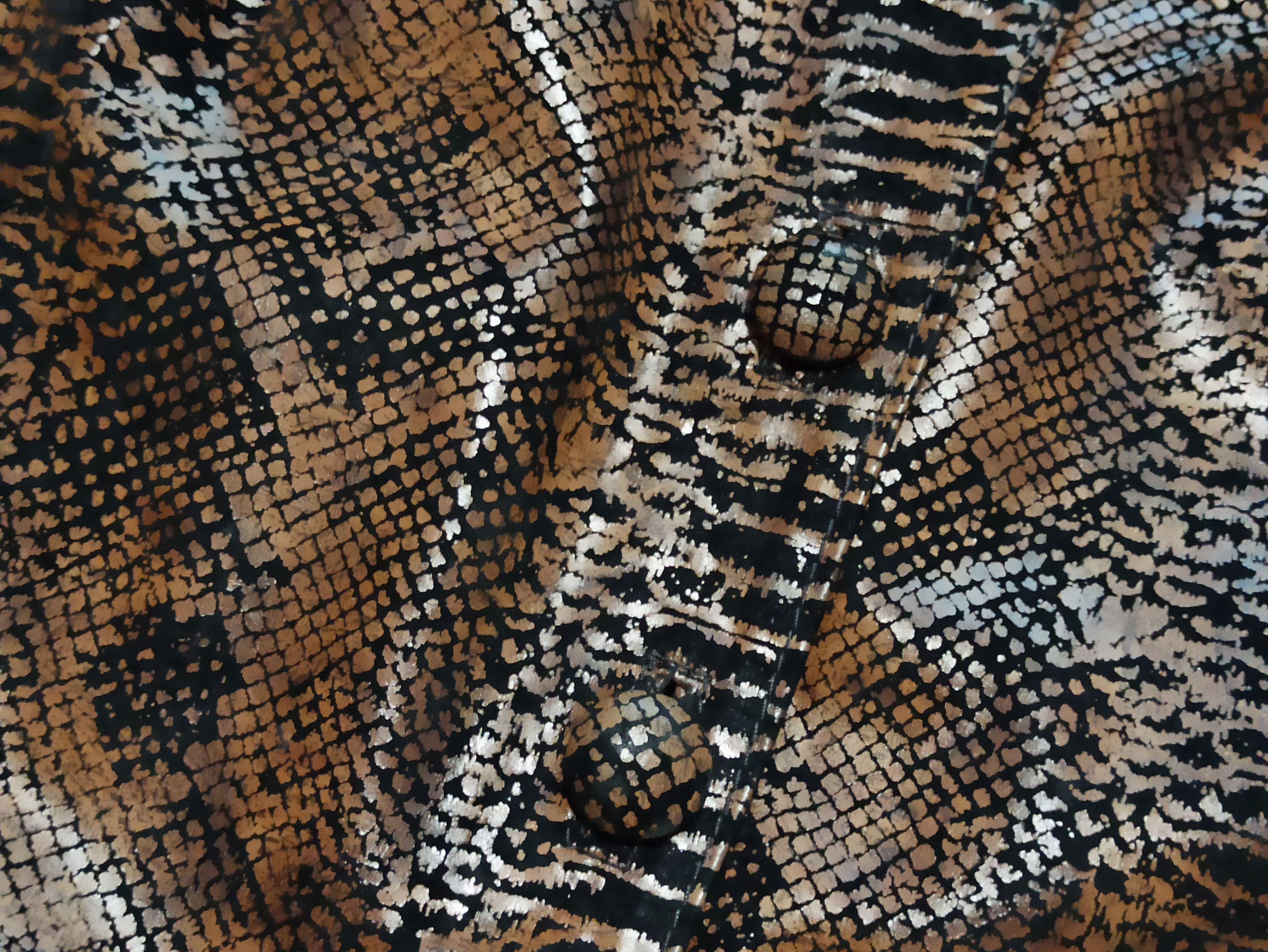 Designer Rare Bauza Fontana Snake Print Leather Vest Skirt Set Size 34" / US 12 / IT 48 - 9 Thumbnail