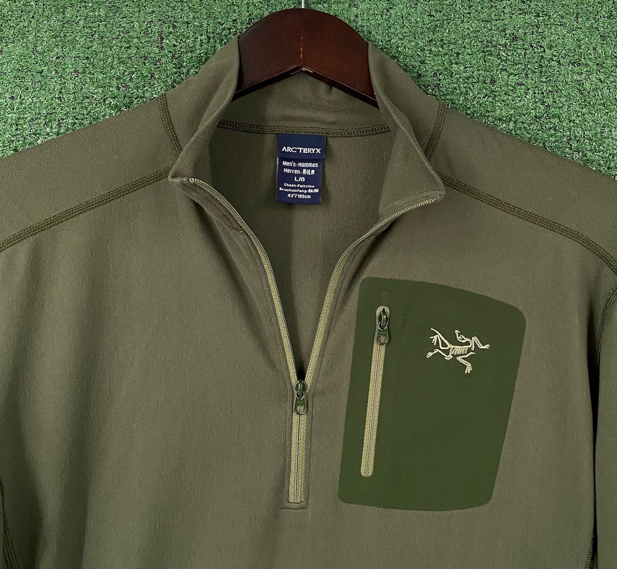 Arc'teryx Rare Arc'teryx Herren Olive Green 1/4 Zip Baselayer Medium Size US M / EU 48-50 / 2 - 2 Thumbnail