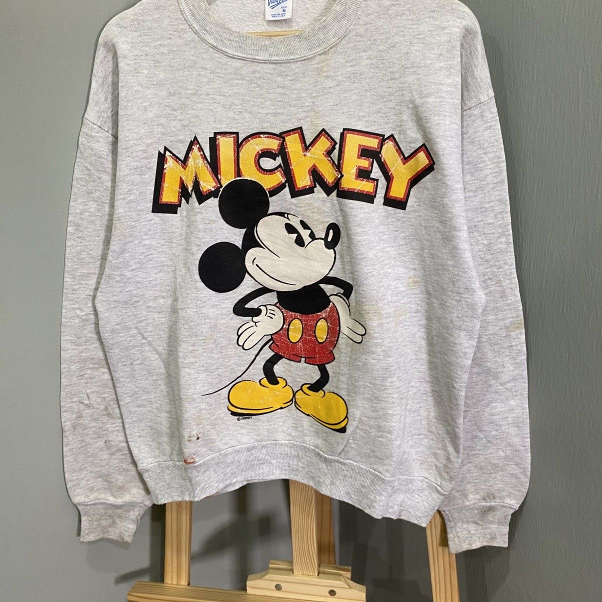 Mickey Mouse Vintage 80s Mickey Mouse Velva Sheen Sweatshirt Size US M / EU 48-50 / 2 - 4 Thumbnail