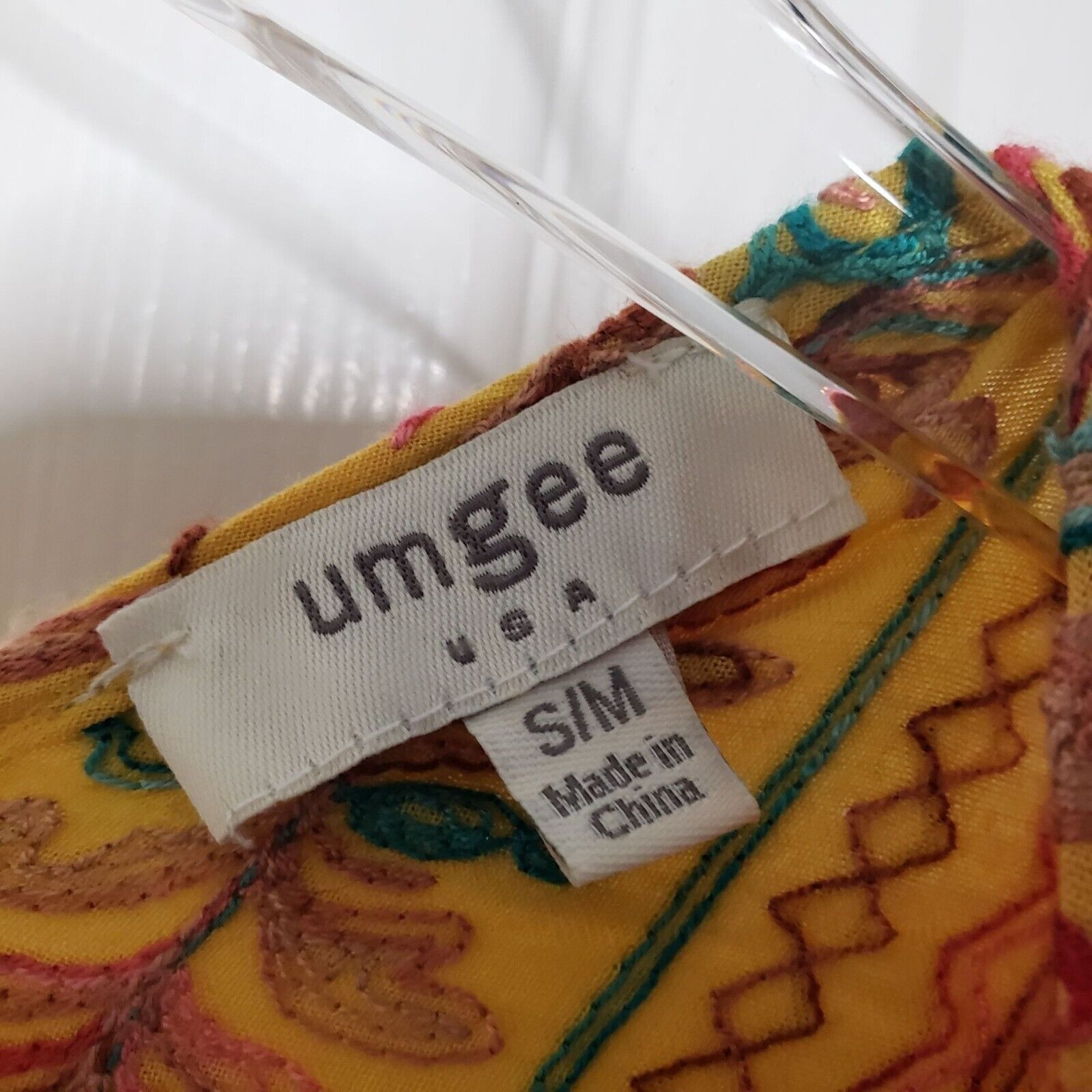 Designer Umgee Embroidered Oversized Cardigan Womens S/M Yellow Size M / US 6-8 / IT 42-44 - 5 Thumbnail