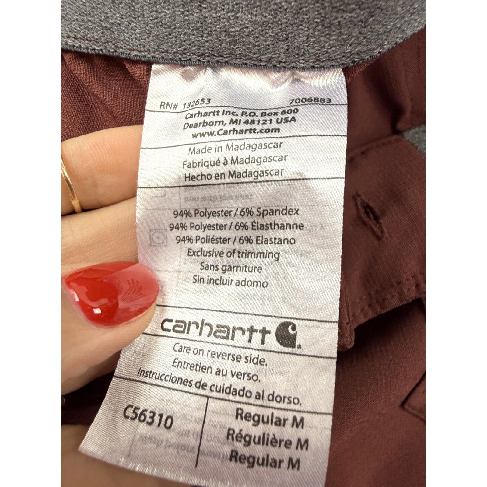 Carhartt VINTAGE Carhartt Pants Unisex M Red Cargo Jogger Elastic Waist Pockets Workwear Scrub Size US 31 - 3 Thumbnail