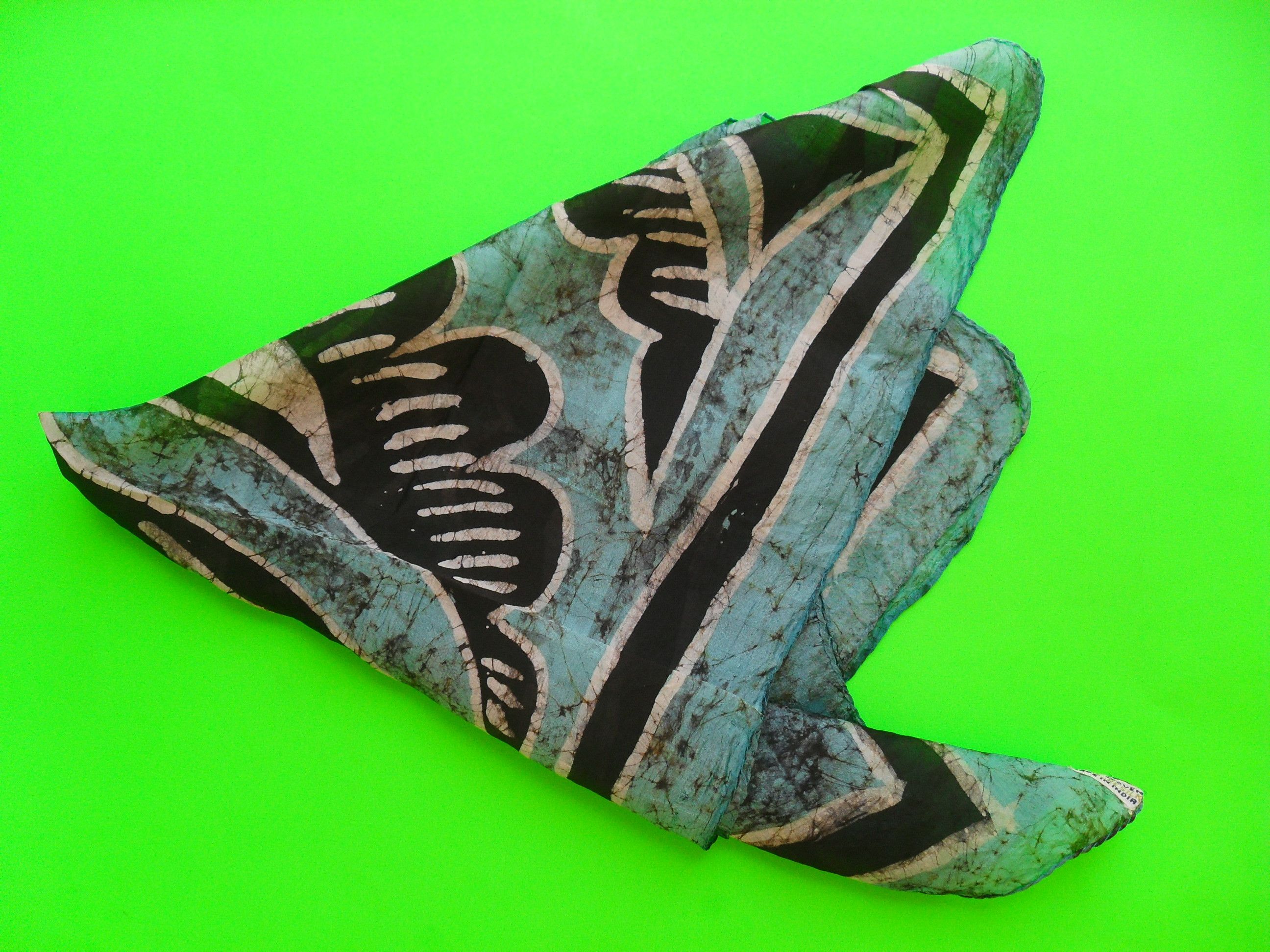 Other 100% Silk scarf, handmade on the theme of Plastic Art. Size ONE SIZE - 6 Thumbnail