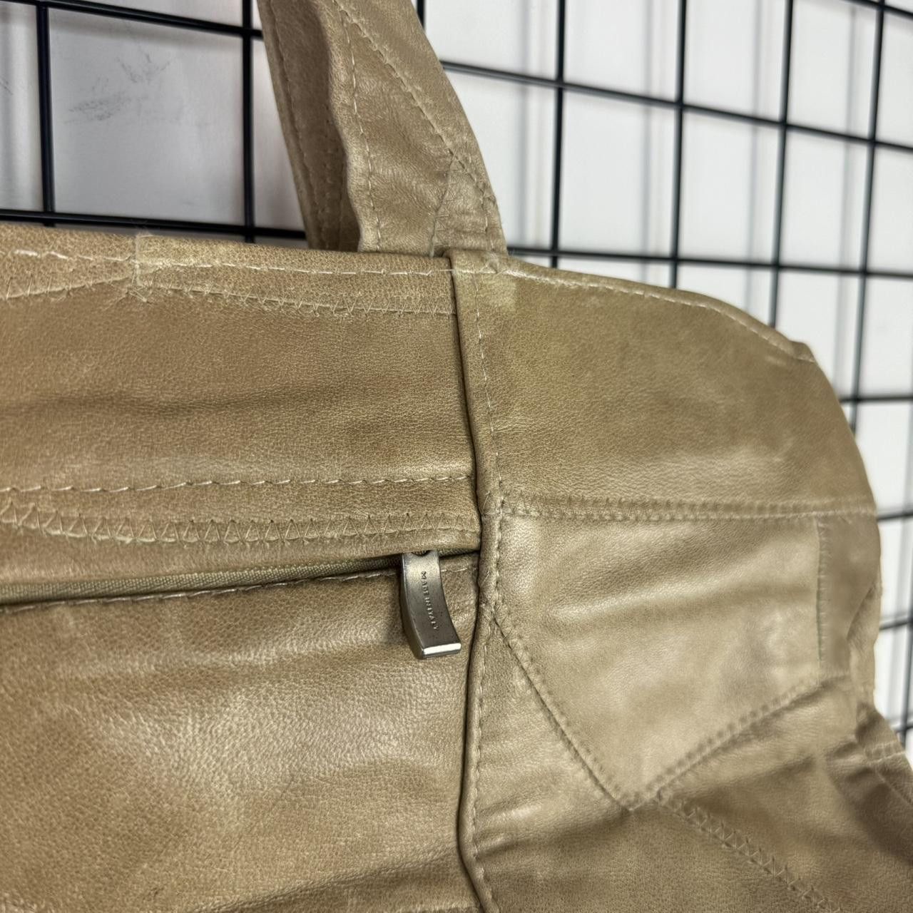 Vintage Beige Leather 2000s Bag Affilaction Vintage Size ONE SIZE - 3 Thumbnail