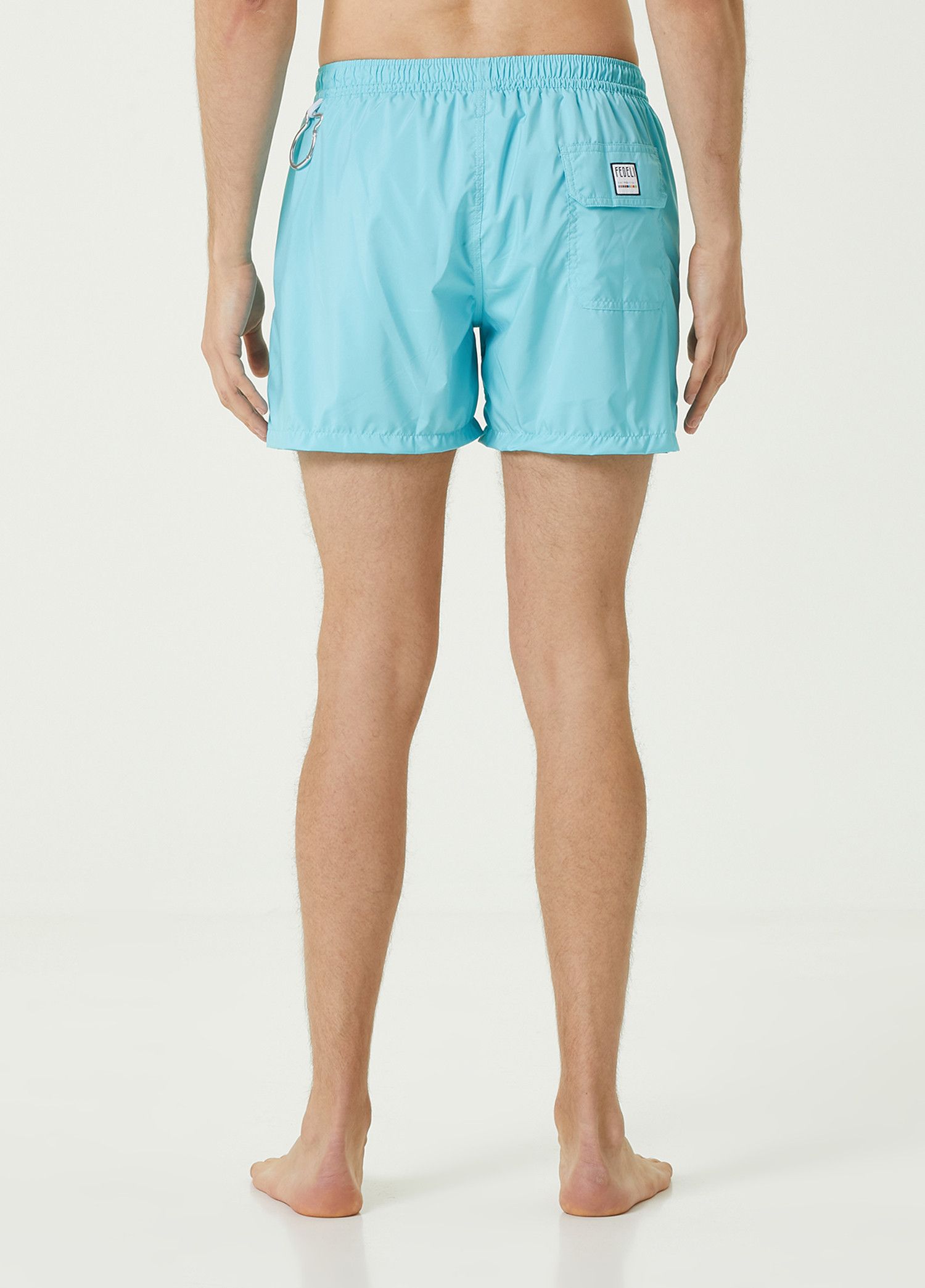 Fedeli FEDELI solid light blue nylon swim shorts Size Small NWT Size US 30 / EU 46 - 4 Thumbnail