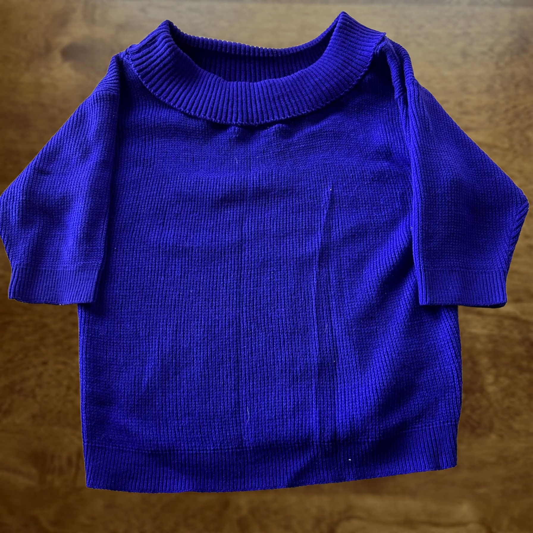 Vintage VINTAGE Forelli Sweater Womens 22/24 Blue Boat Neck Short Sleeve Plus Knit Size 3XL / US 20-22 - 1 Thumbnail