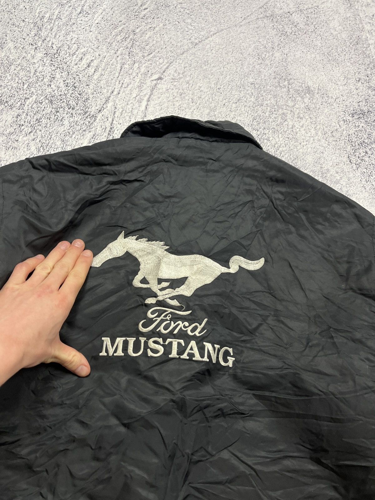 Vintage Vintage Ford Mustang Bomber Jacket Flyers Boxy 90’s Rare Size US L / EU 52-54 / 3 - 18 Thumbnail
