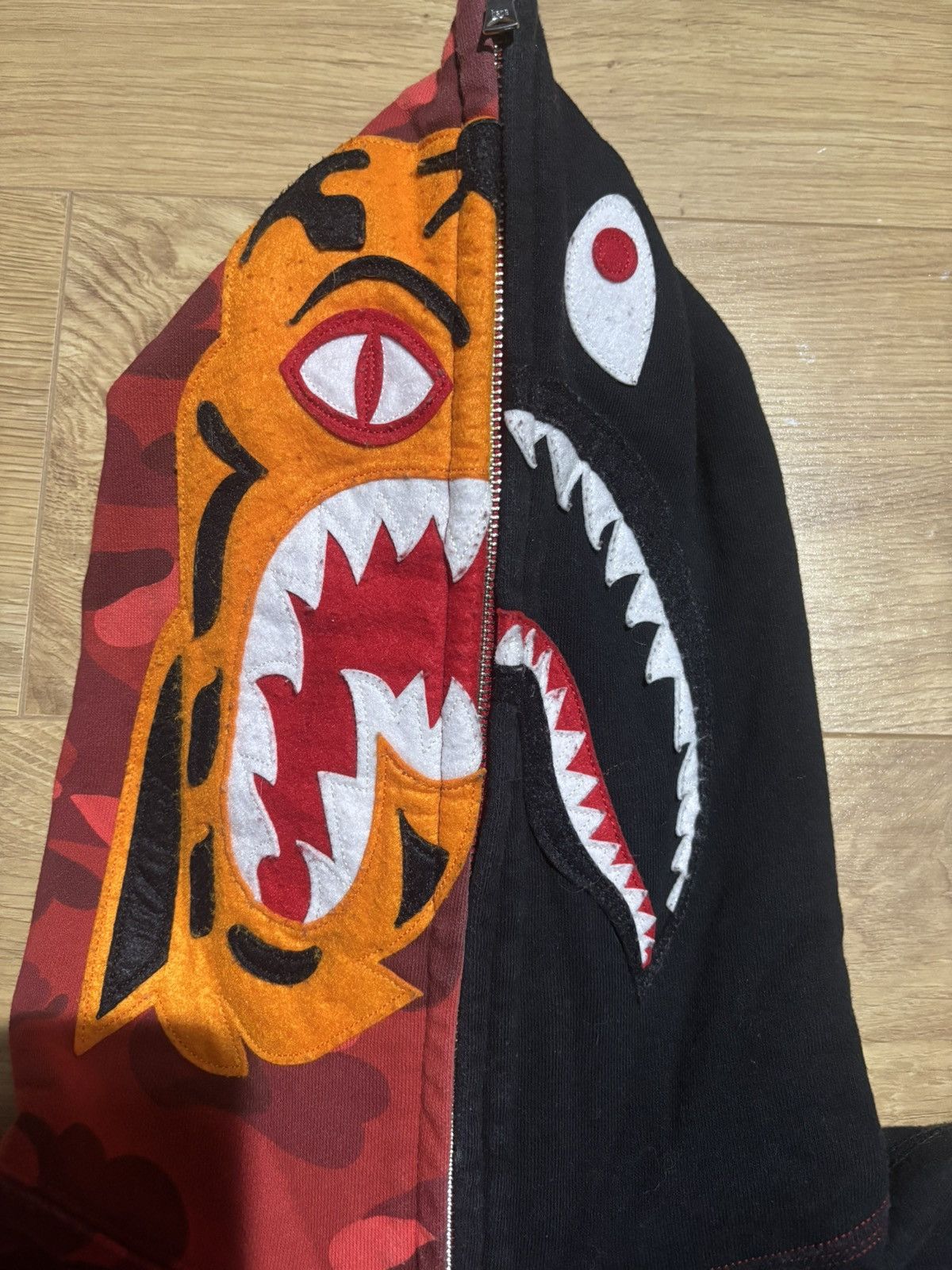 Bape BAPE TIGER SHARK CAMO FULL ZIP HOODIE Size US XL / EU 56 / 4 - 3 Thumbnail