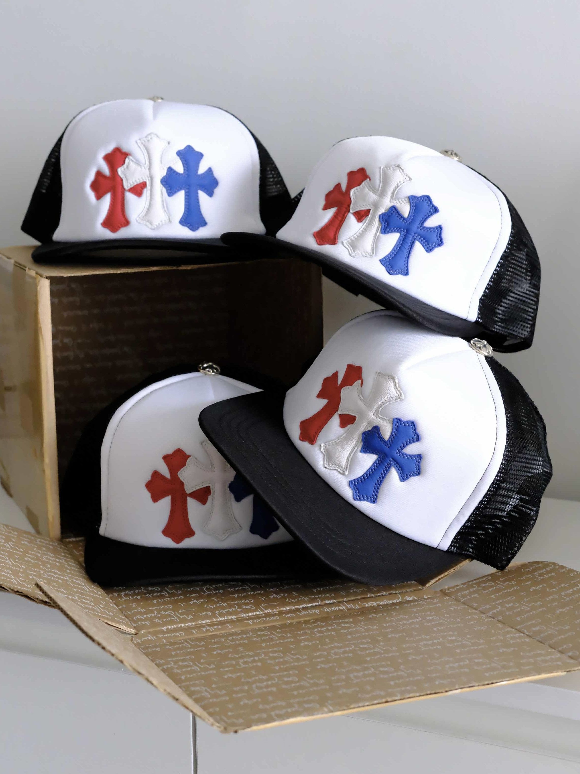 Chrome Hearts Chrome Hearts hat trucker king taco red white blue Size ONE SIZE - 2 Thumbnail