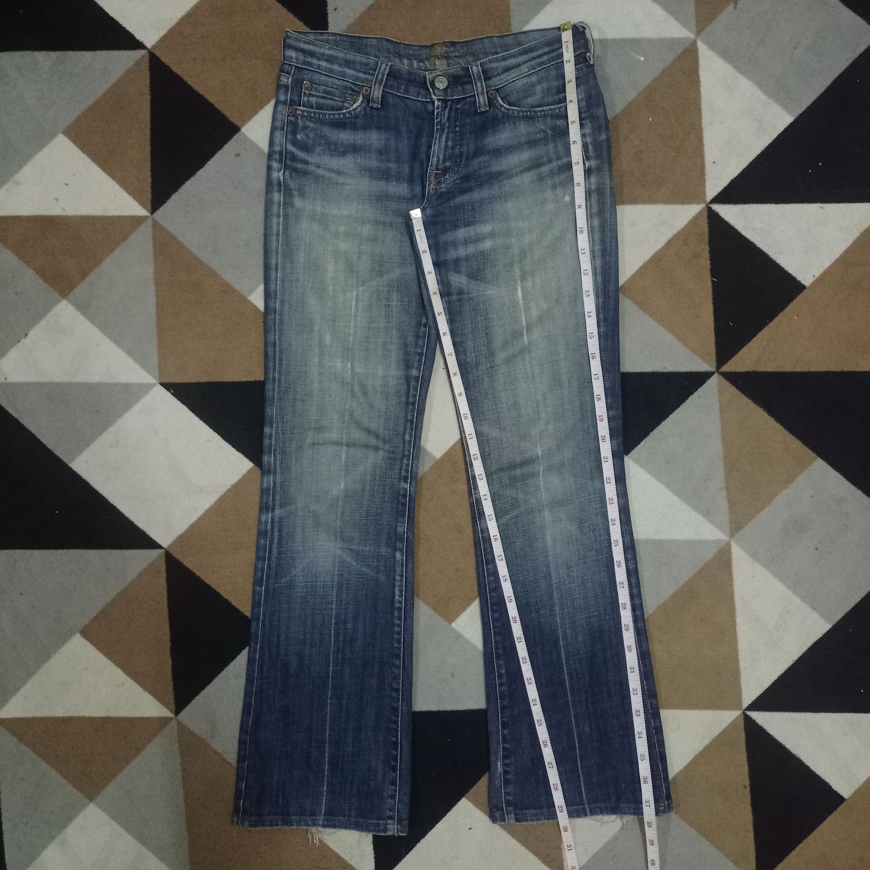 7 For All Mankind Vintage 7 For All Mankind Mud Wash Denim Flare Jeans Size 28" / US 6 / IT 42 - 10 Thumbnail