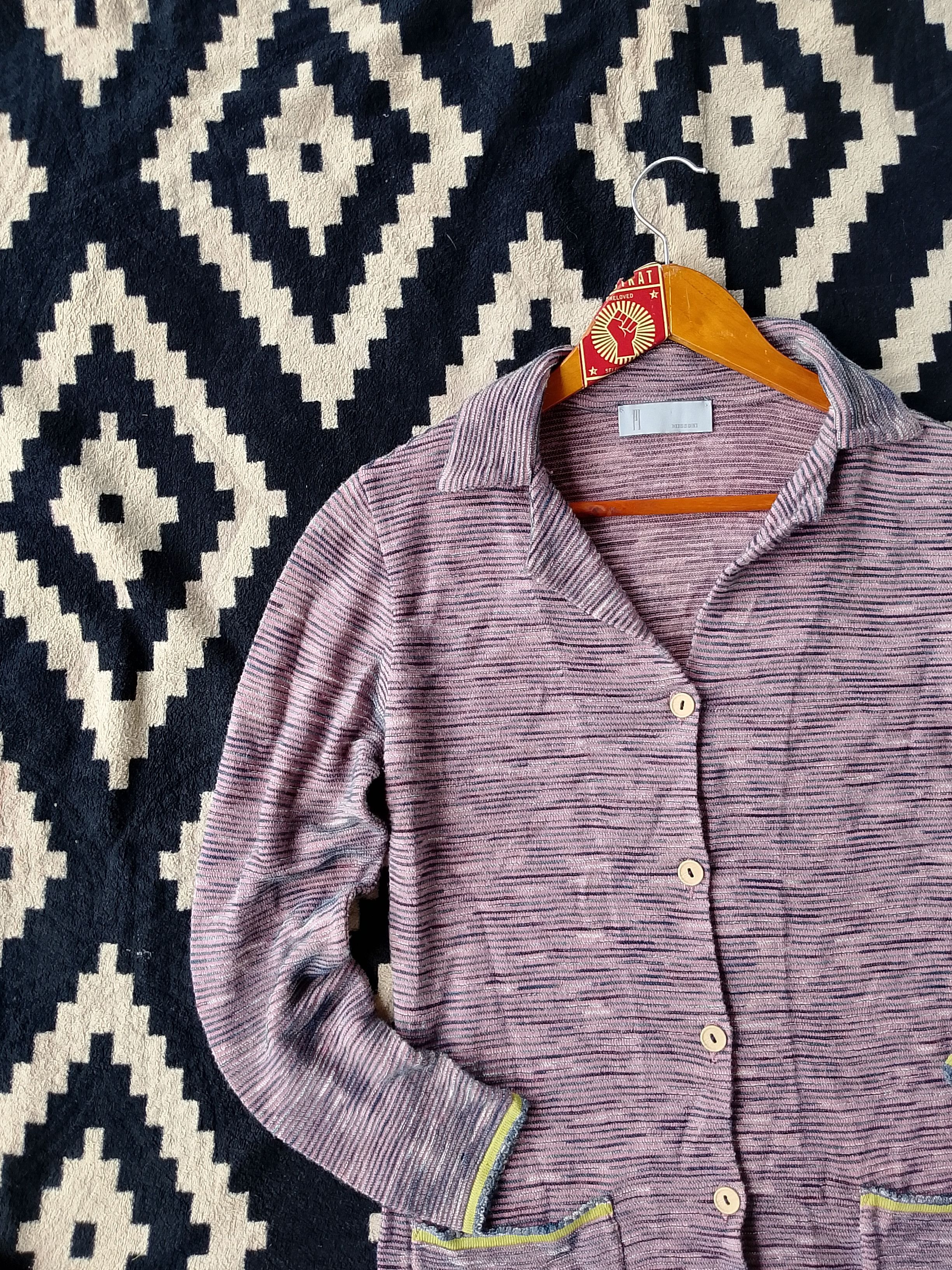 Missoni Vintage Missoni Italy Striped Merino Knit Patch Pocket Size S / US 4 / IT 40 - 3 Thumbnail