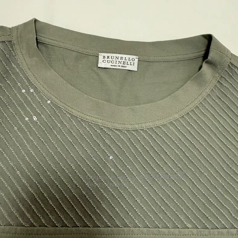 Brunello Cucinelli Brunello Cucinelli Sequined T-Shirt Size S / US 4 / IT 40 - 3 Thumbnail